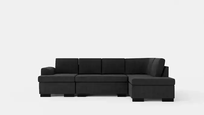 Porto U Sofa With Divan Left
