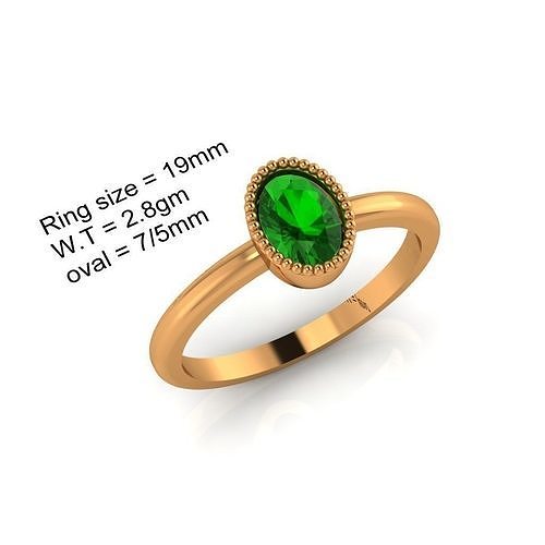 Sideways Halo Oval Ring 3D print model