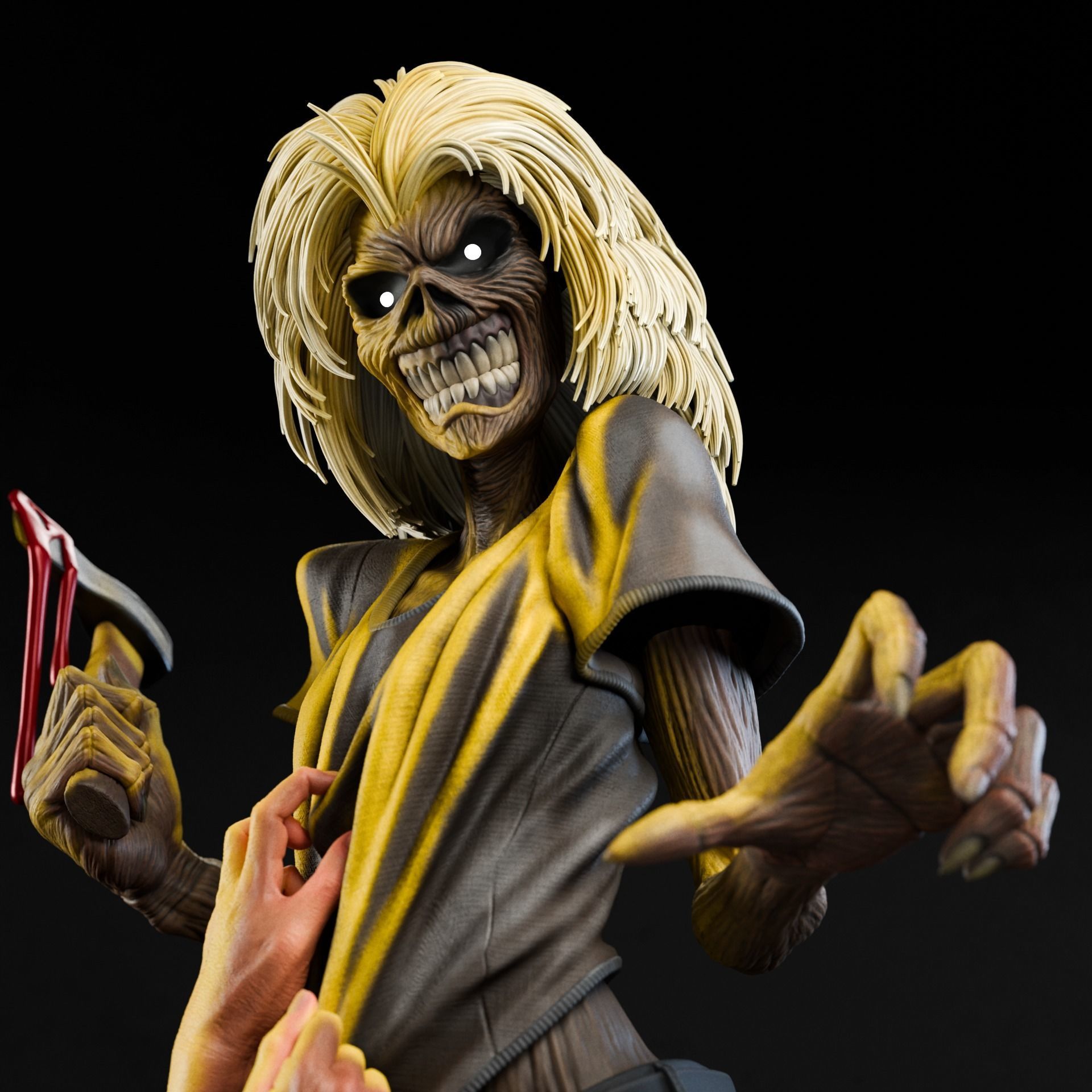 Eddie Iron Maiden 3D print fan-art statue 3D print model 3D print model_2