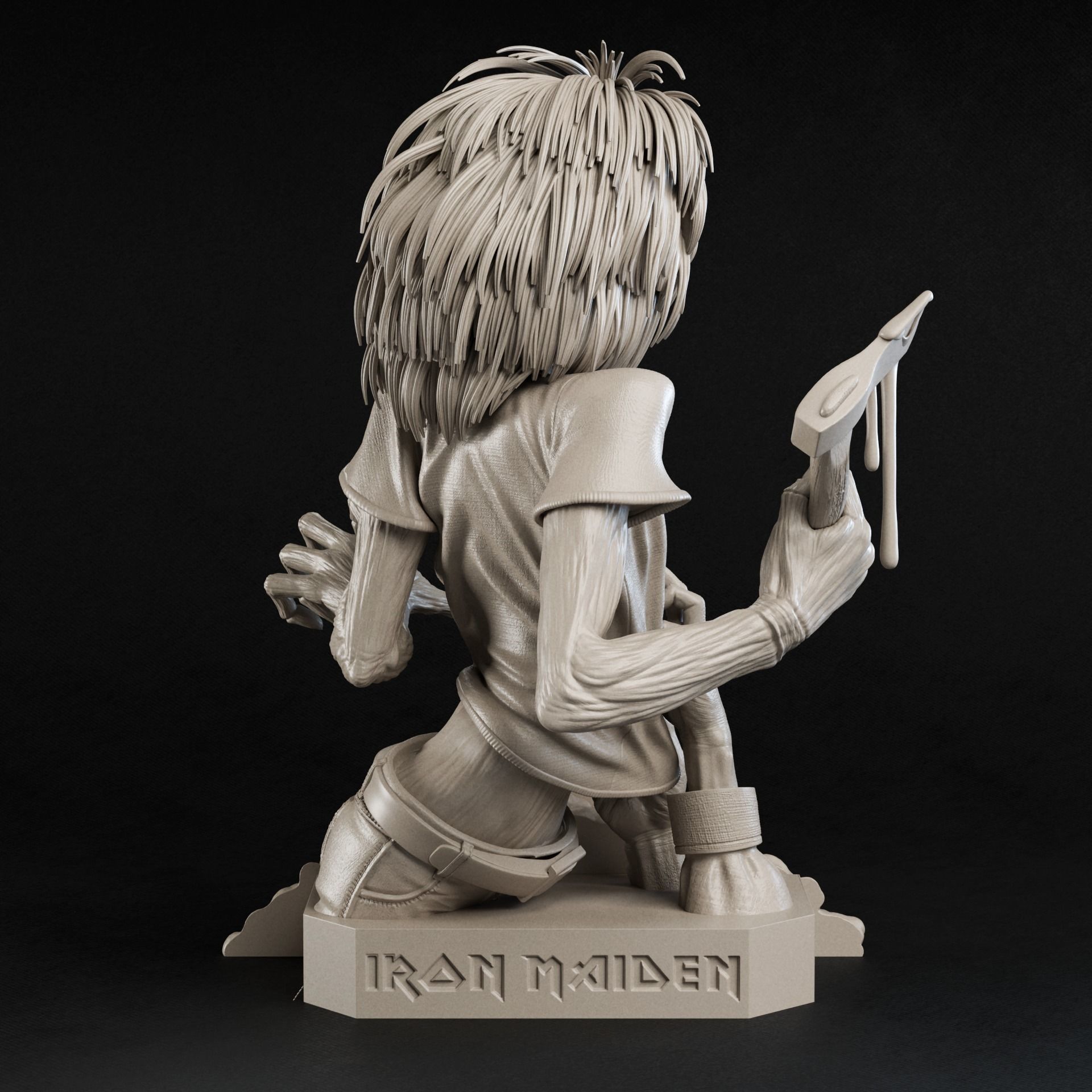 Eddie Iron Maiden 3D print fan-art statue 3D print model 3D print model_6