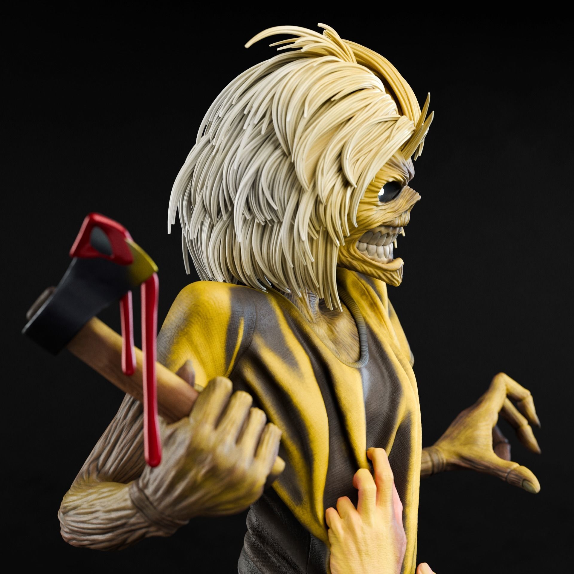 Eddie Iron Maiden 3D print fan-art statue 3D print model 3D print model_1