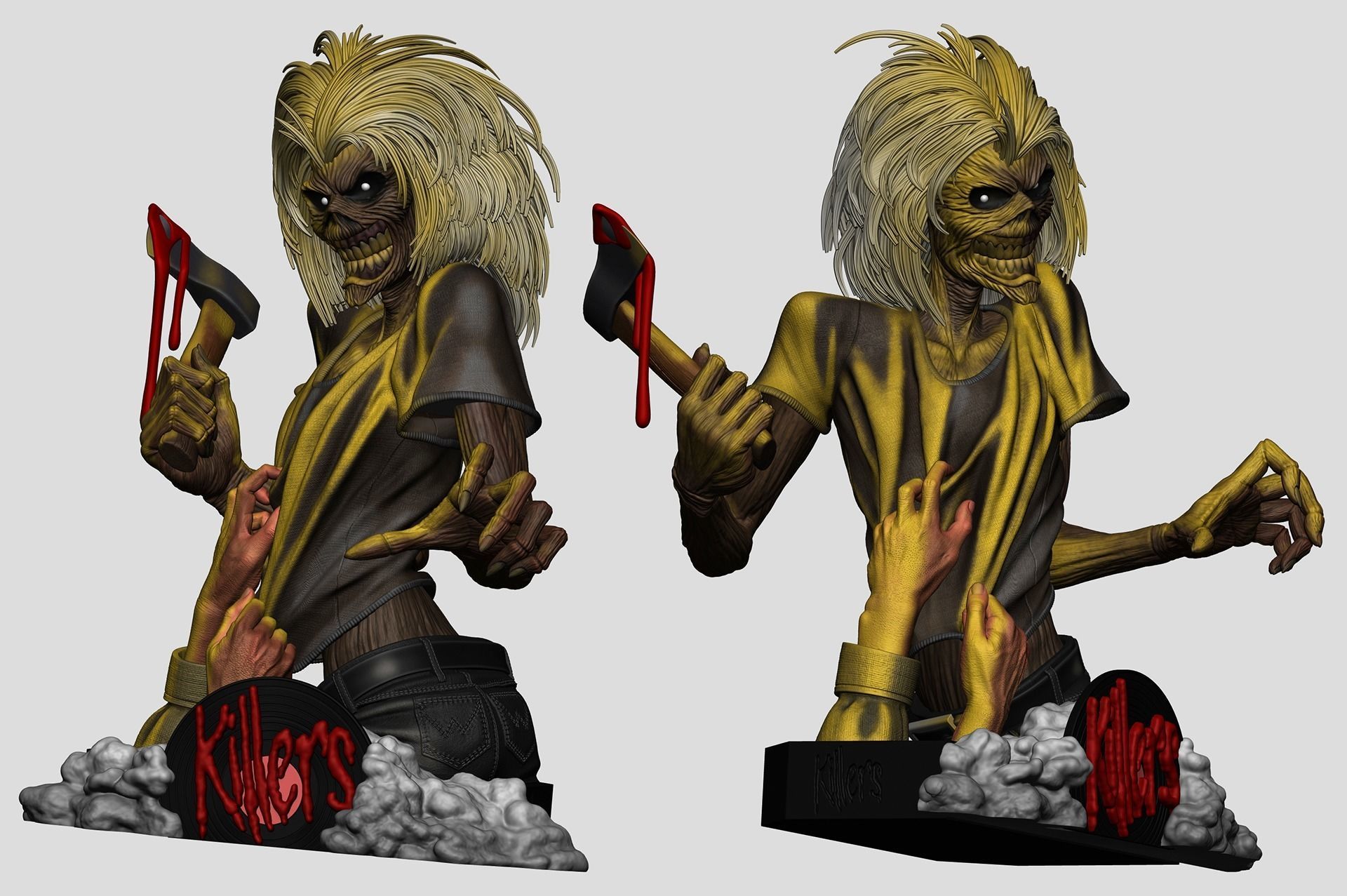 Eddie Iron Maiden 3D print fan-art statue 3D print model 3D print model_13