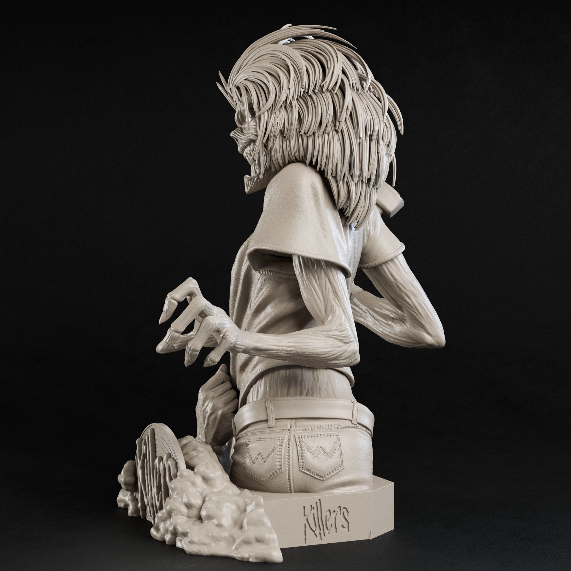 Eddie Iron Maiden 3D print fan-art statue 3D print model 3D print model_5