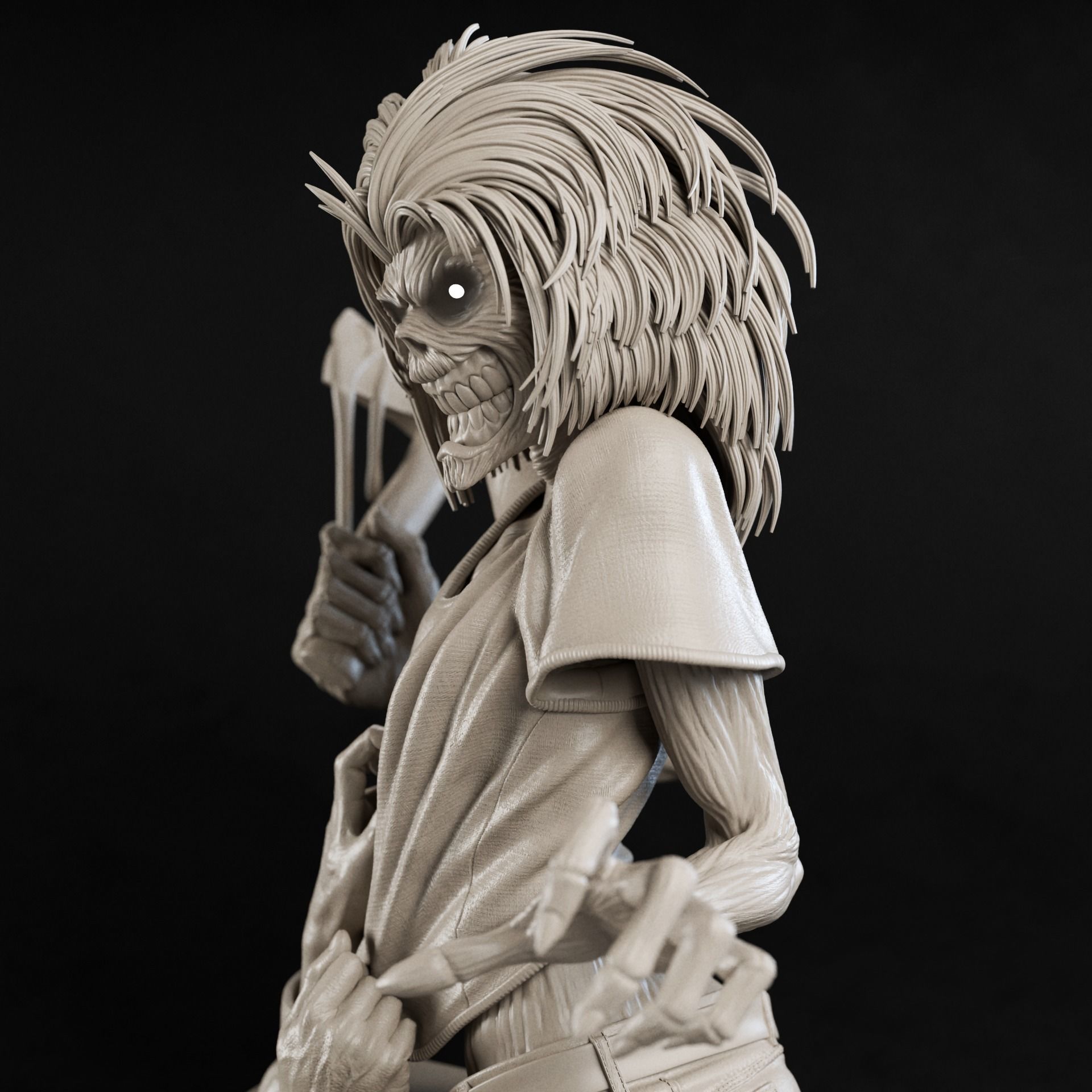 Eddie Iron Maiden 3D print fan-art statue 3D print model 3D print model_7