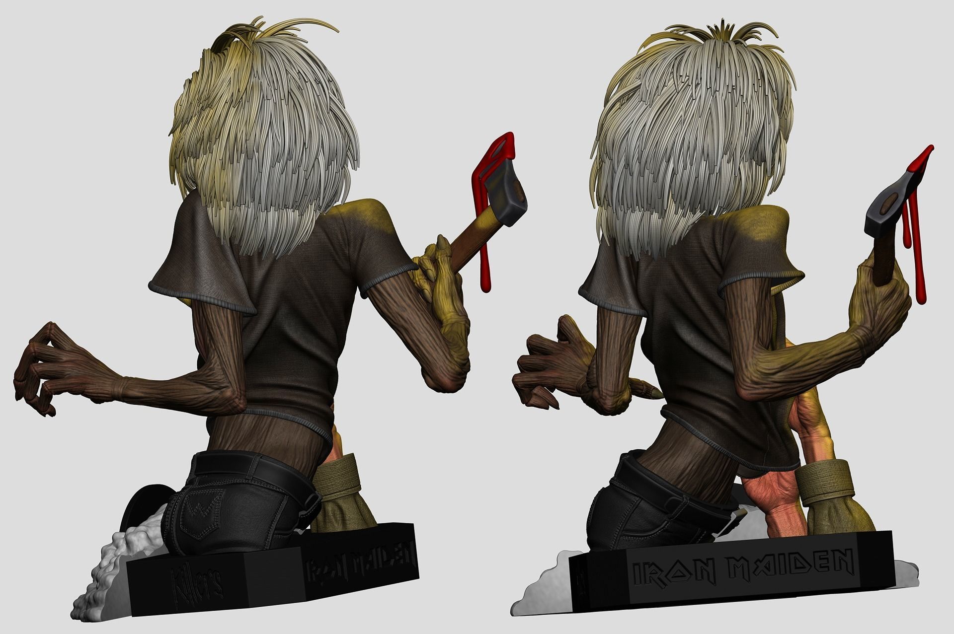 Eddie Iron Maiden 3D print fan-art statue 3D print model 3D print model_14