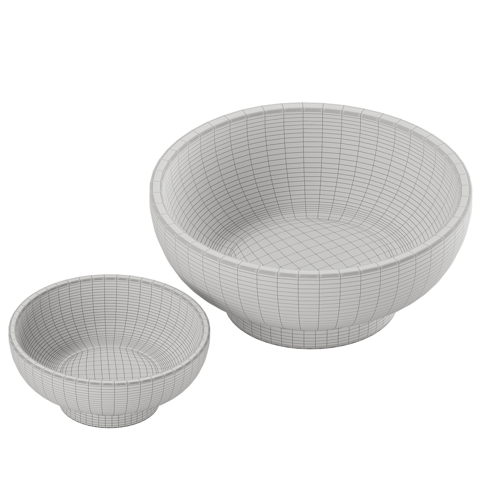 Orion Handcrafted Terracotta Bowls 3D model_4