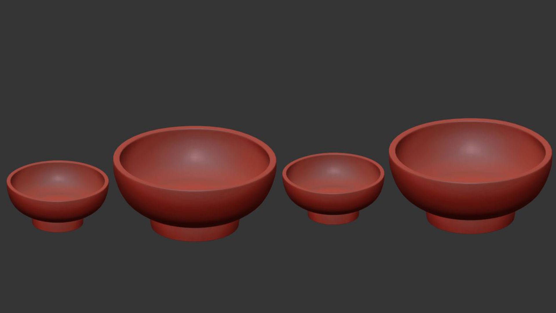 Orion Handcrafted Terracotta Bowls 3D model_6