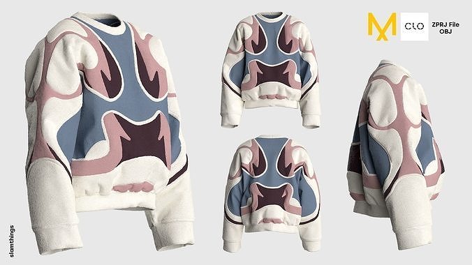 Streetwear Sweater Model 014 3D model