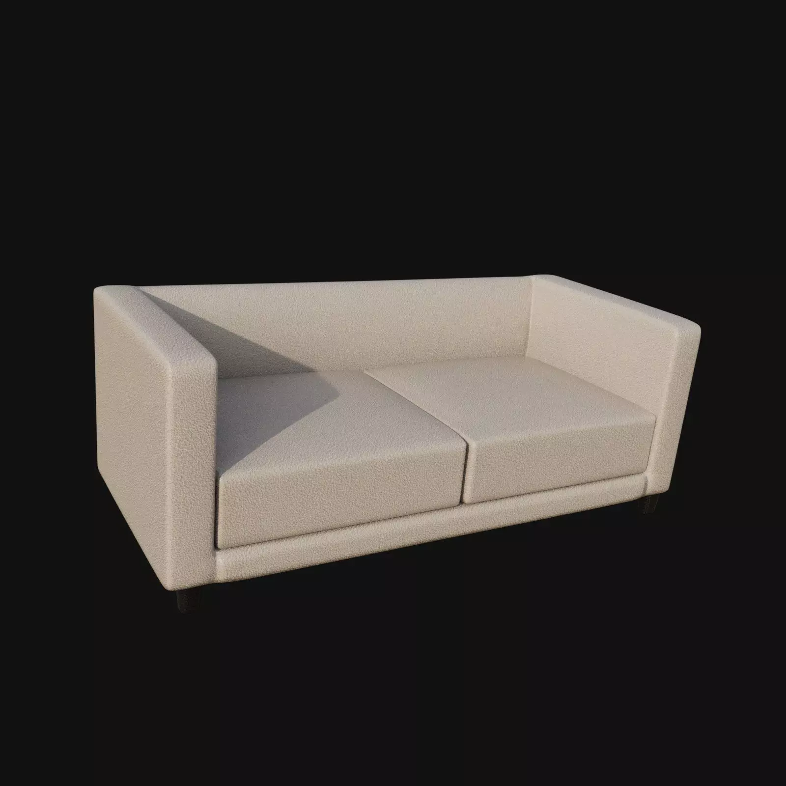 white leather two seater 3d model 3D model_0