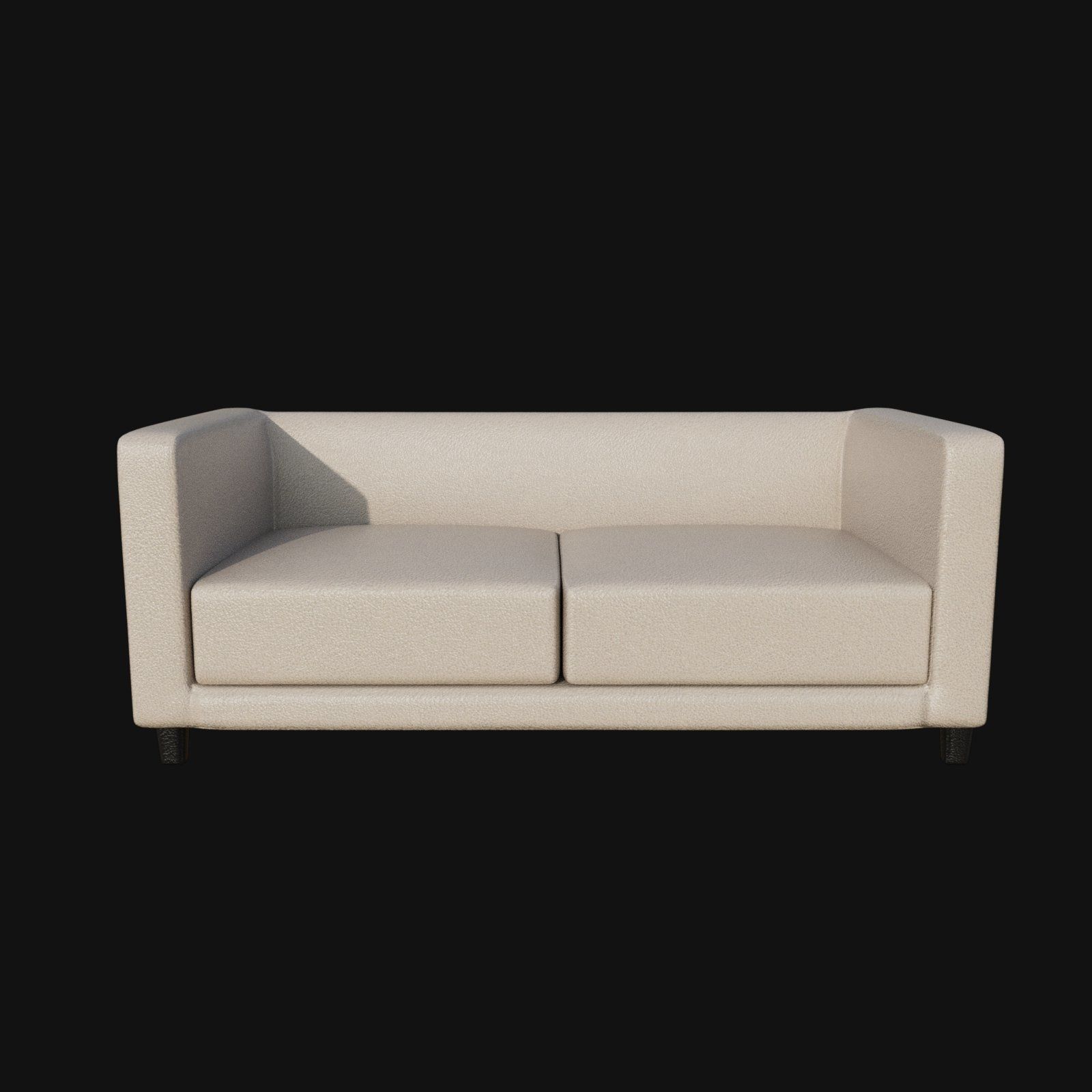white leather two seater 3d model 3D model_7