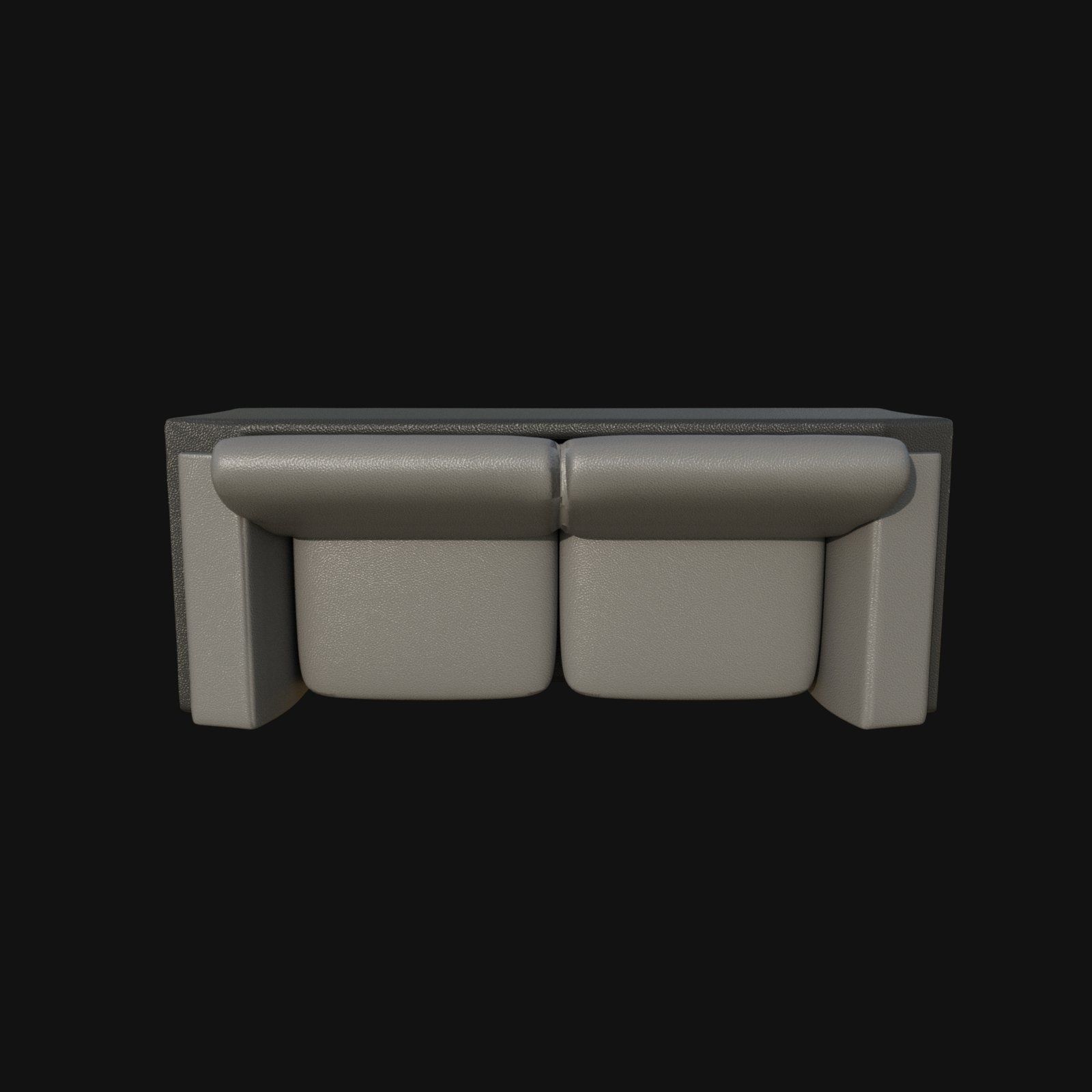 white and gray leather two seater 3d model 3D model_3