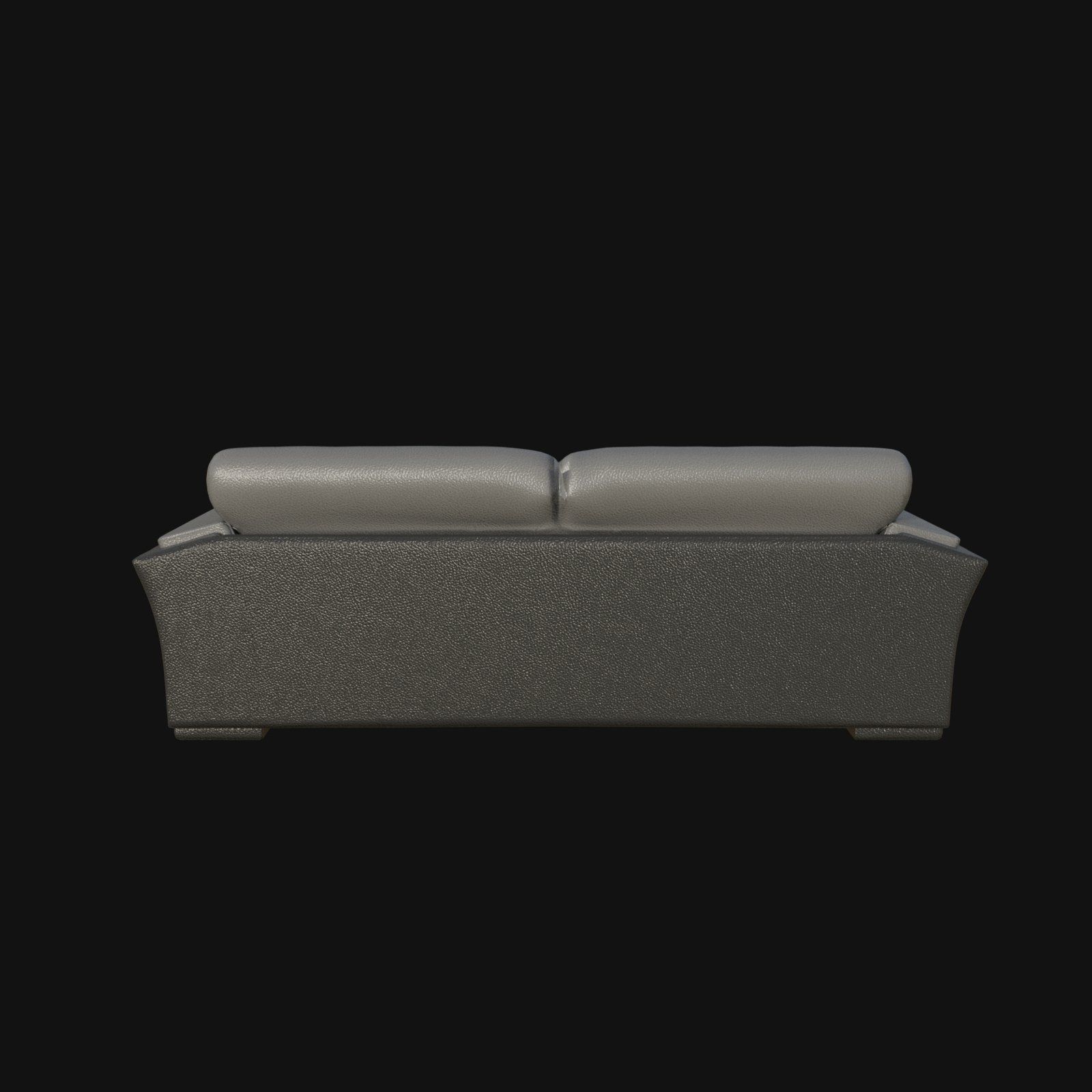 white and gray leather two seater 3d model 3D model_8