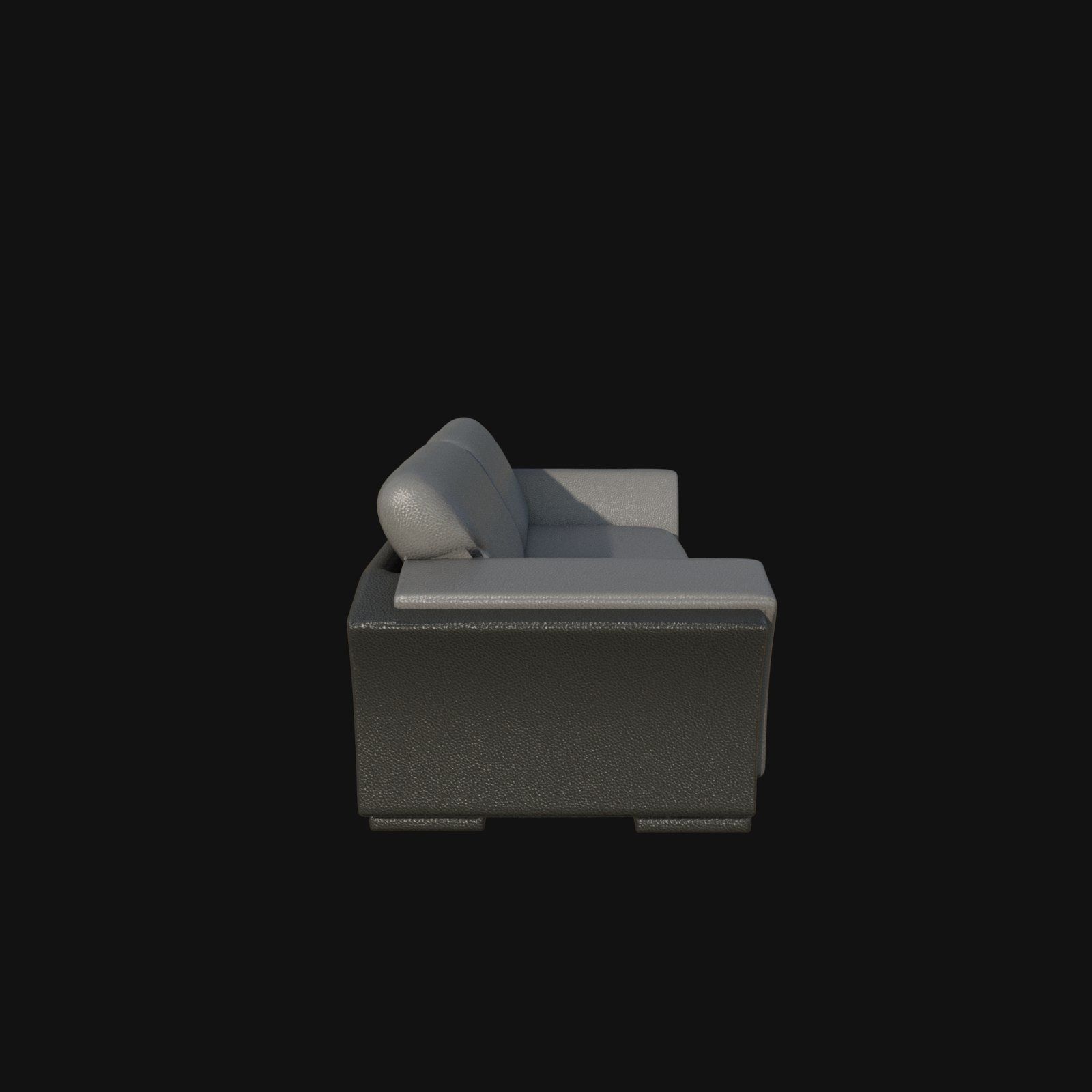 white and gray leather two seater 3d model 3D model_7