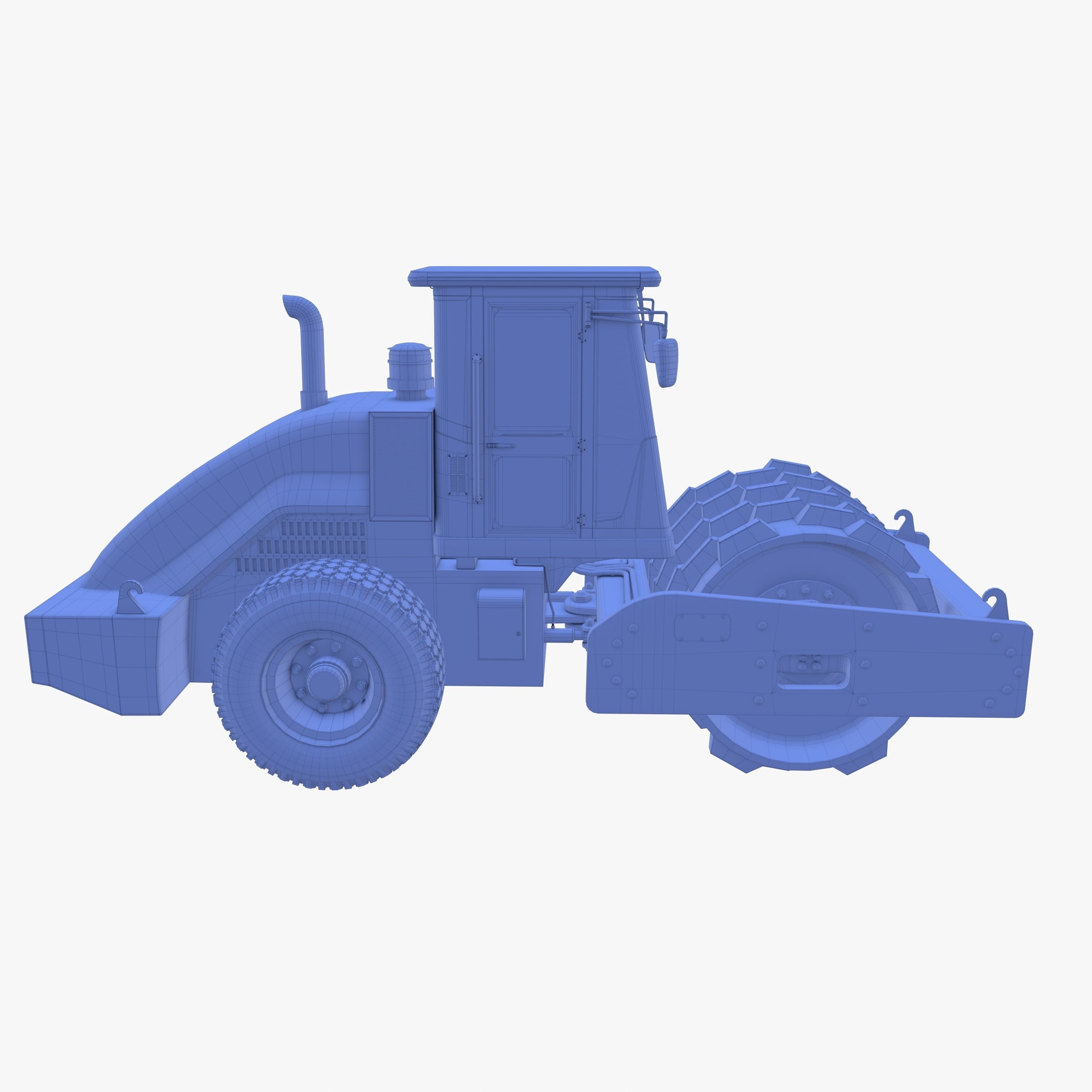 Road roller V4 Low-poly 3D model_31
