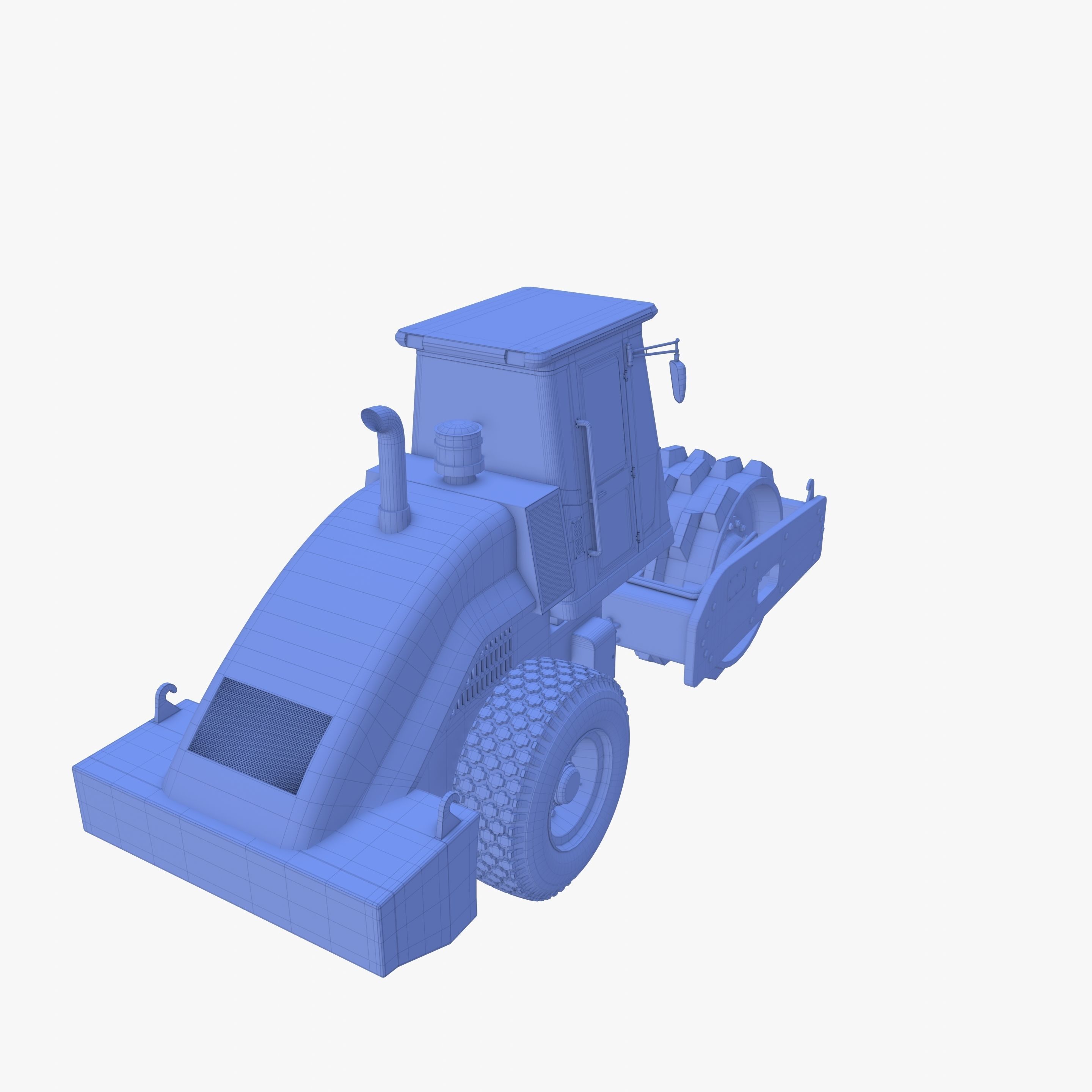Road roller V4 Low-poly 3D model_24