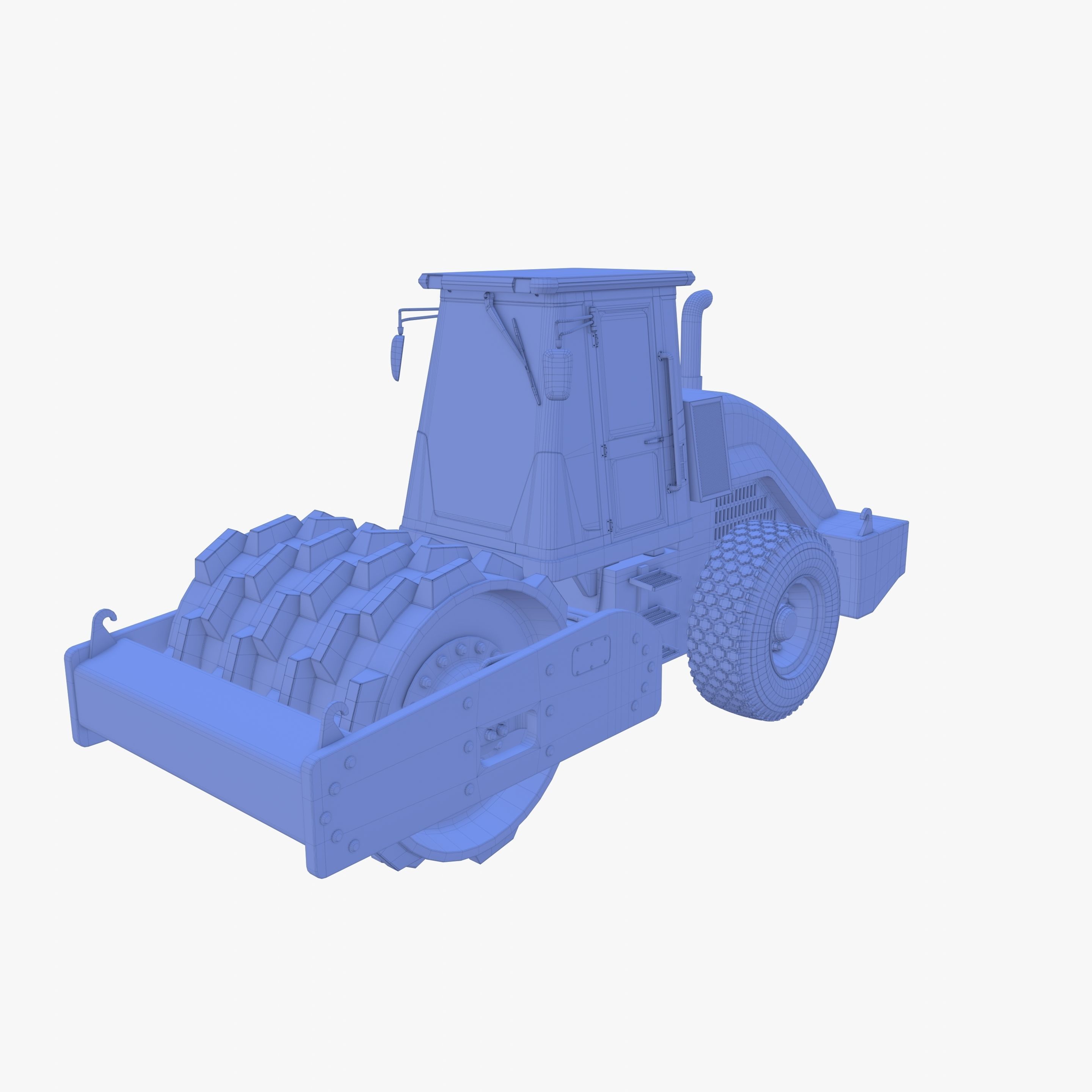 Road roller V4 Low-poly 3D model_23