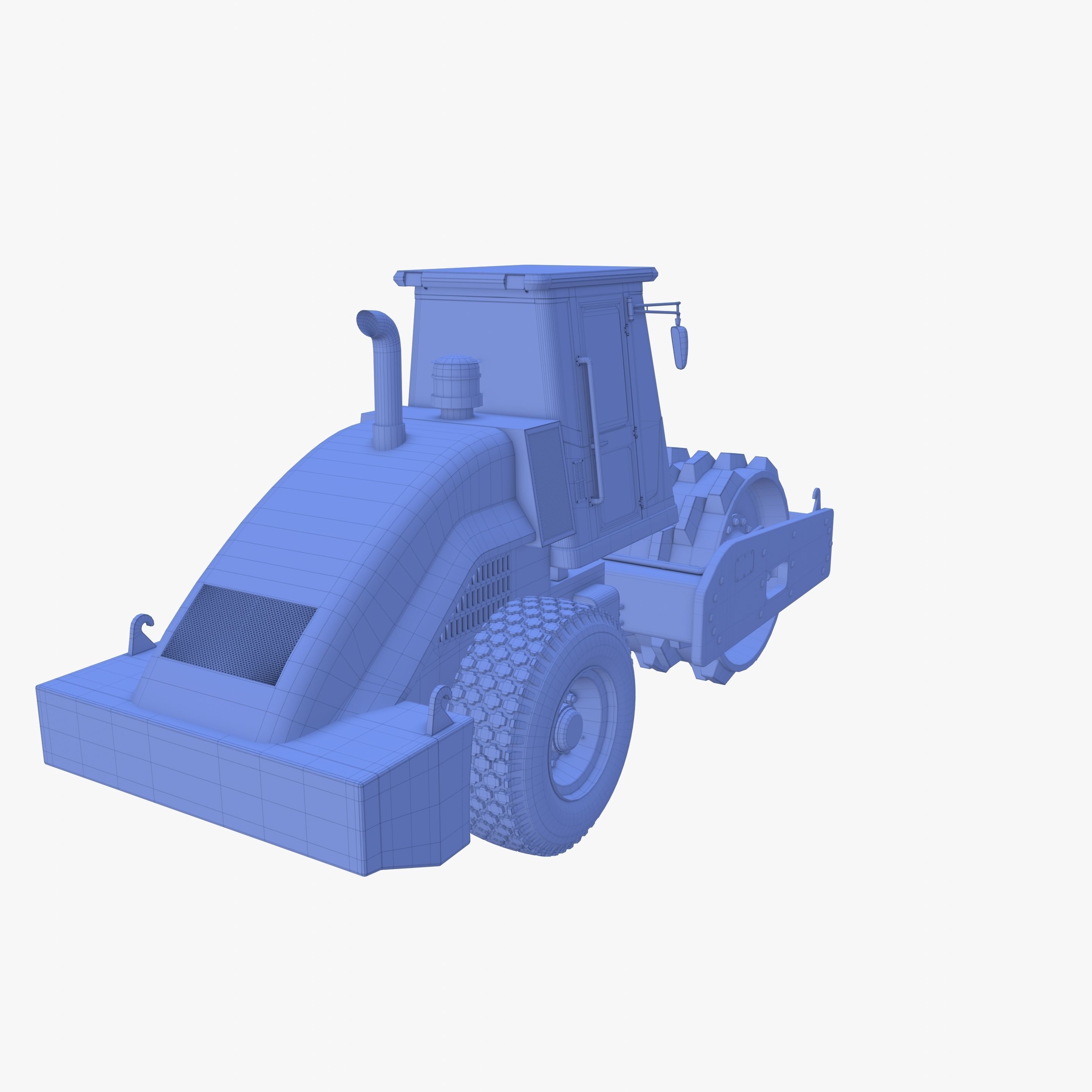 Road roller V4 Low-poly 3D model_20