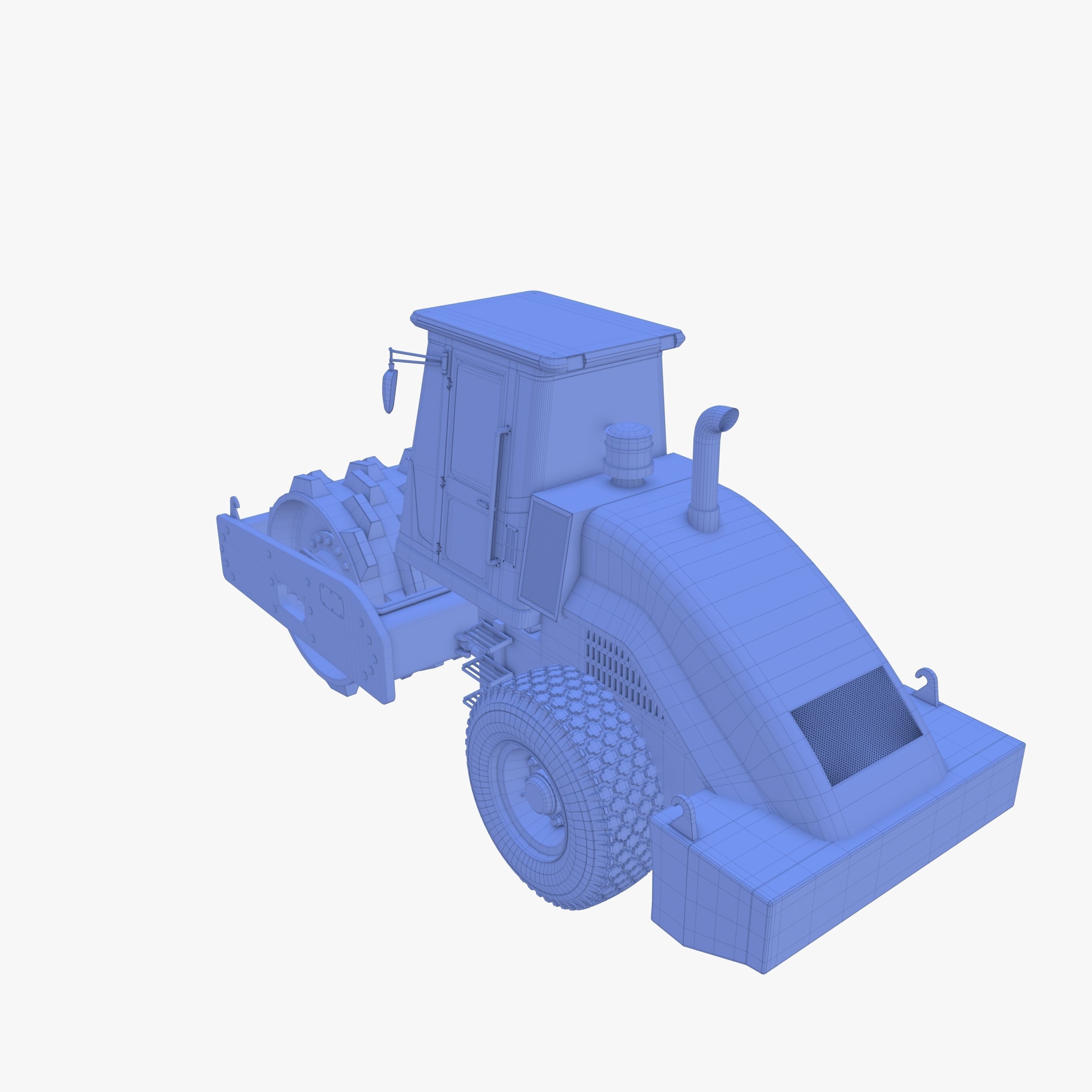 Road roller V4 Low-poly 3D model_29