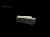 White and black crocodile leather two seater 3d sofa 3D model_1