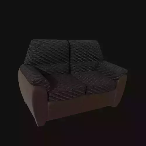 two seater diamoind leather black and brown