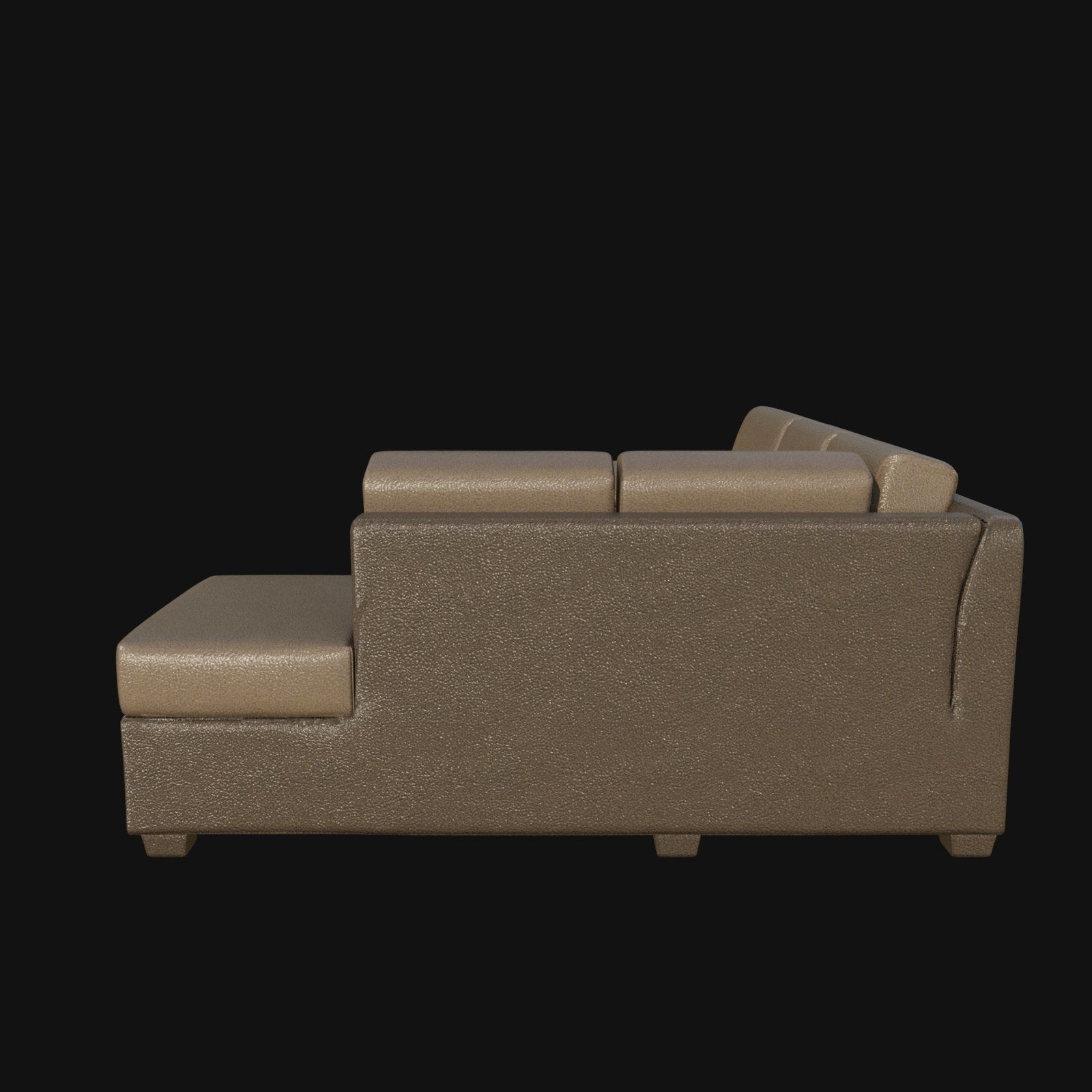 sectional sofa tan 3d model 3D model_2