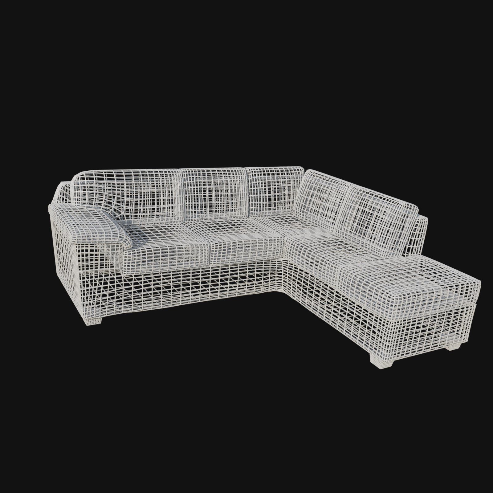 sectional sofa tan 3d model 3D model_6