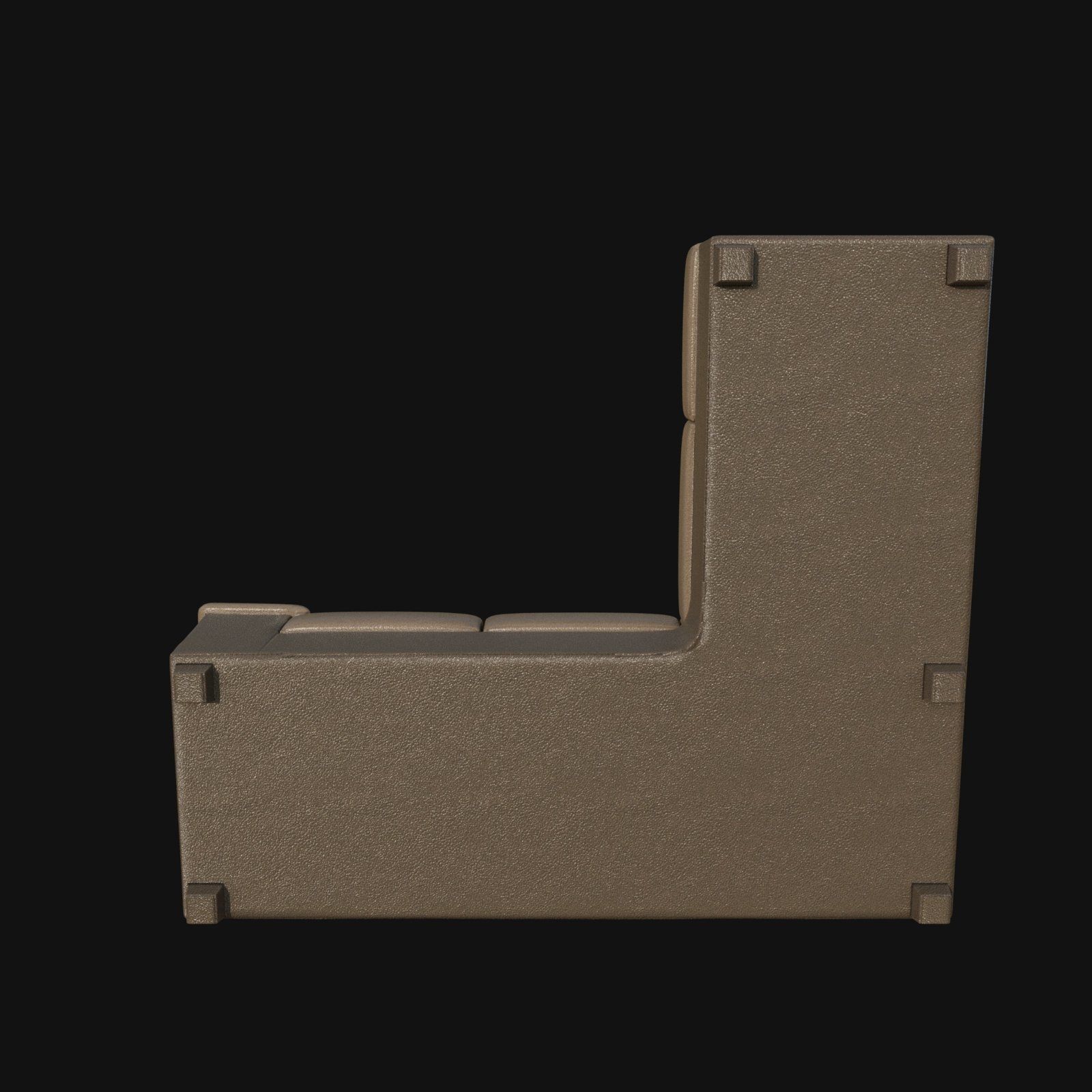 sectional sofa tan 3d model 3D model_3