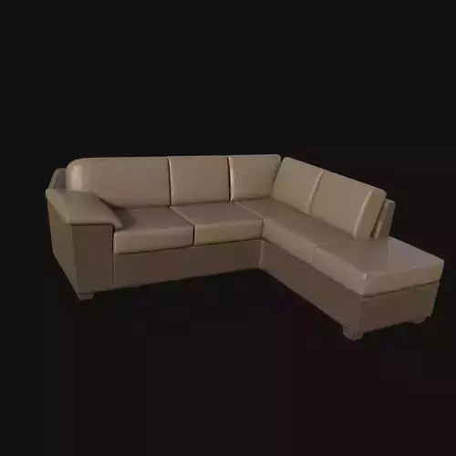sectional sofa tan 3d model
