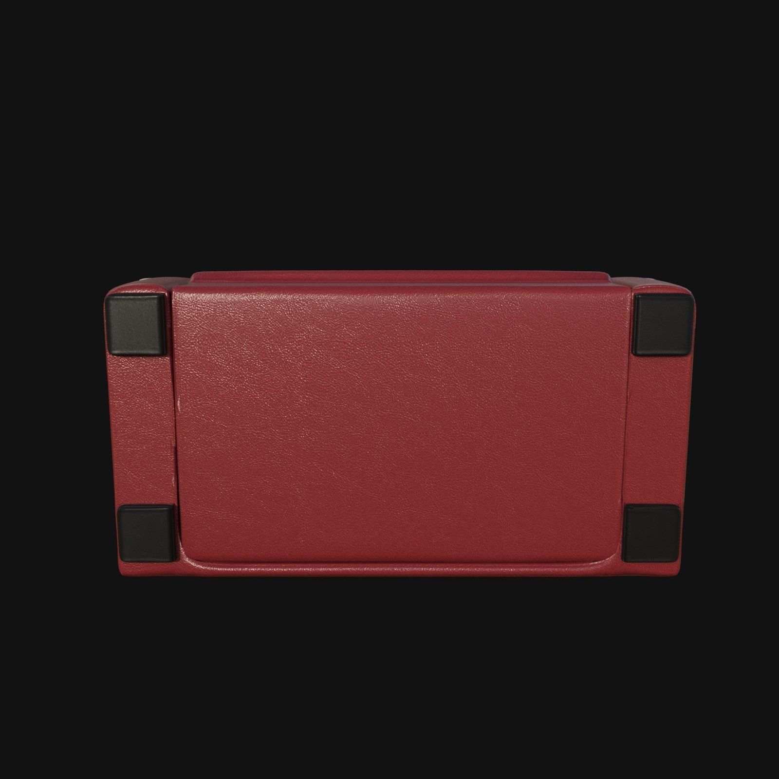 Red and white leather two seater sofa 3d model 3D model_5