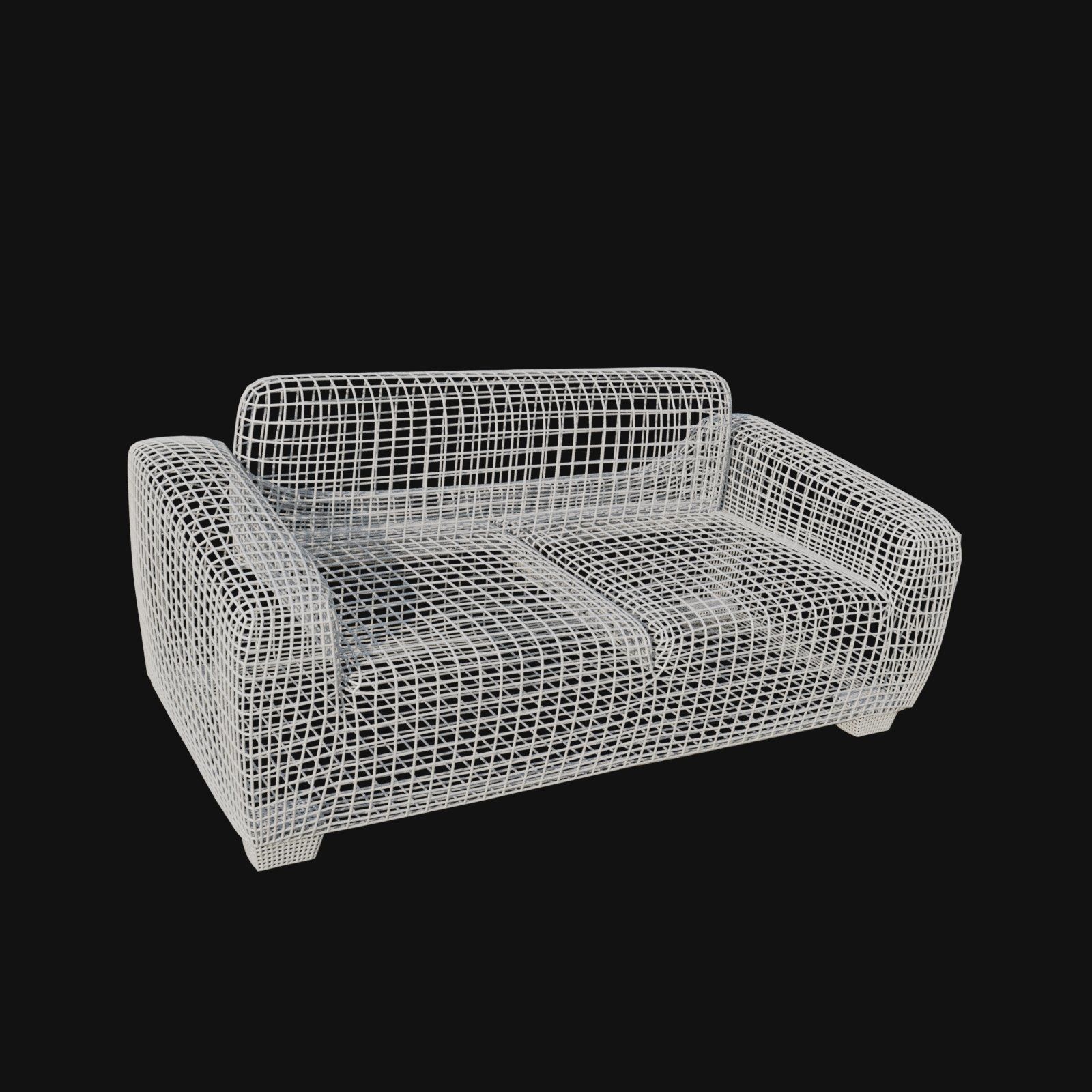 off white two seater sofa 3d model 3D model_3