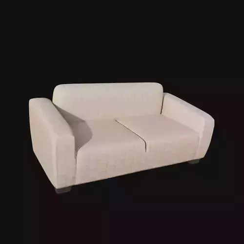 off white two seater sofa 3d model
