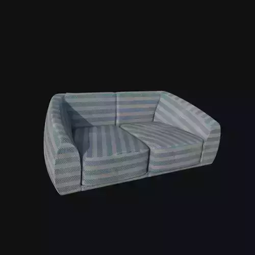 living room blue and white fabric sofa