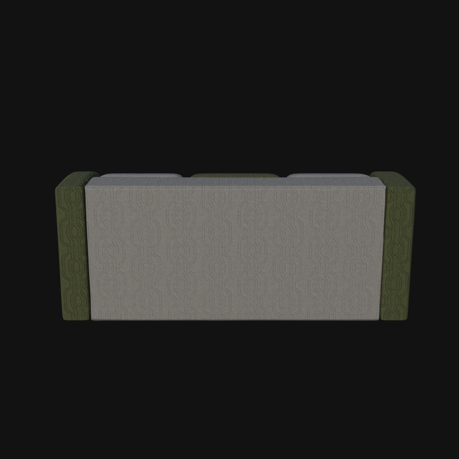 gray green three seater 3d sofa 3D model_7
