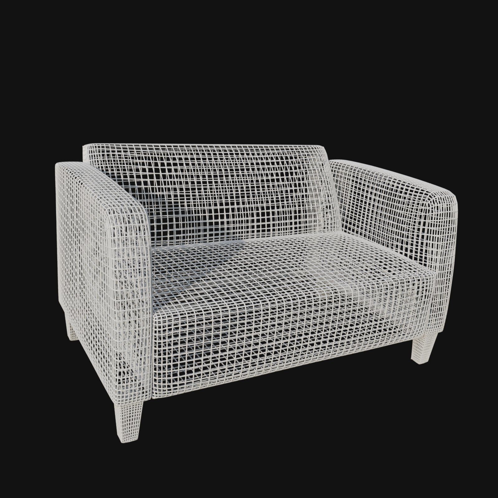 fashion 3d sofa light brown 3D model_7