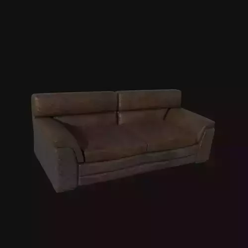 dark gray leather with brown leather sofa