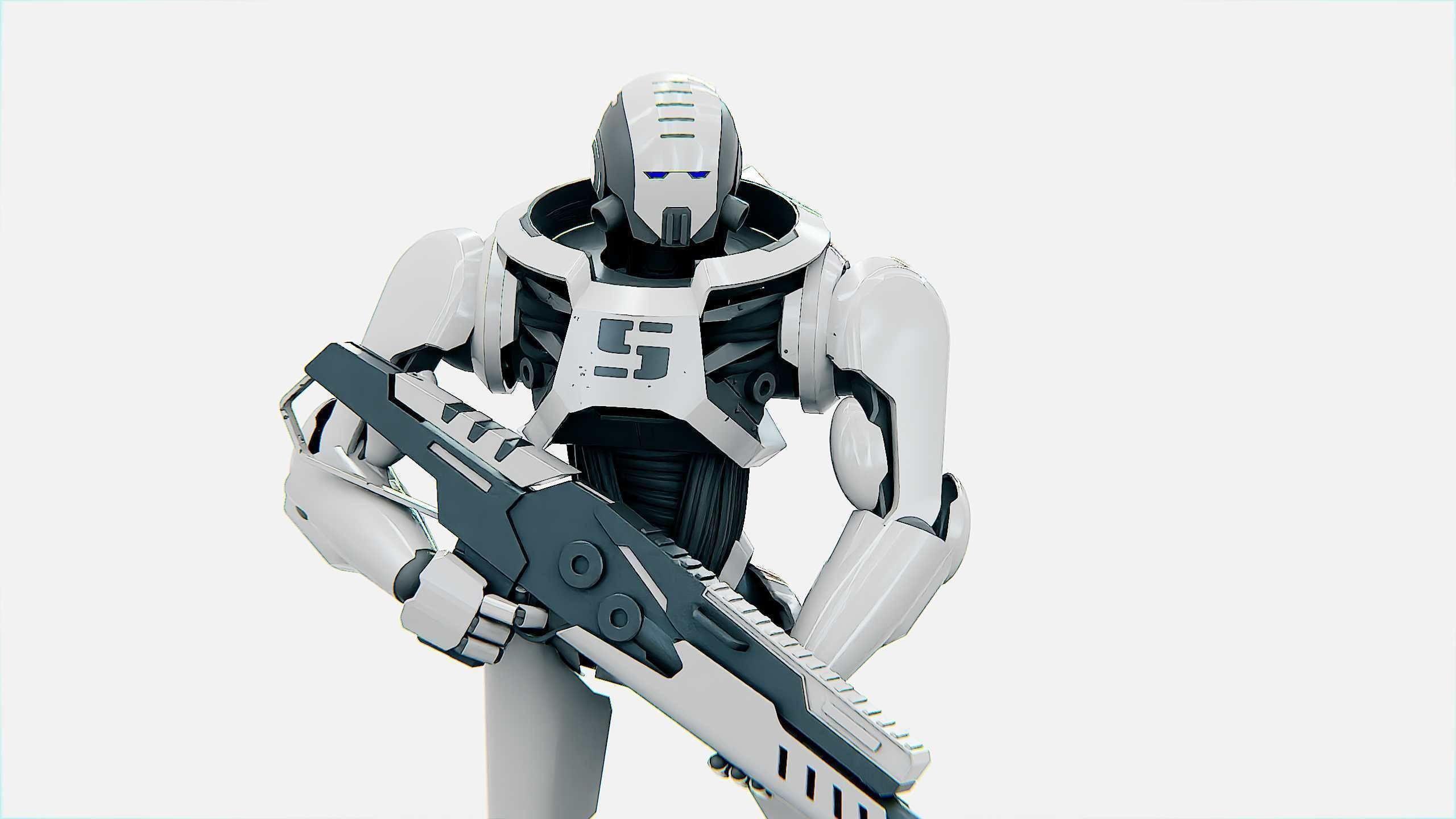 ANDROID SOLDIER P-800 Rigged for Unreal Engine - Unity - MIXAMO  3D model_24