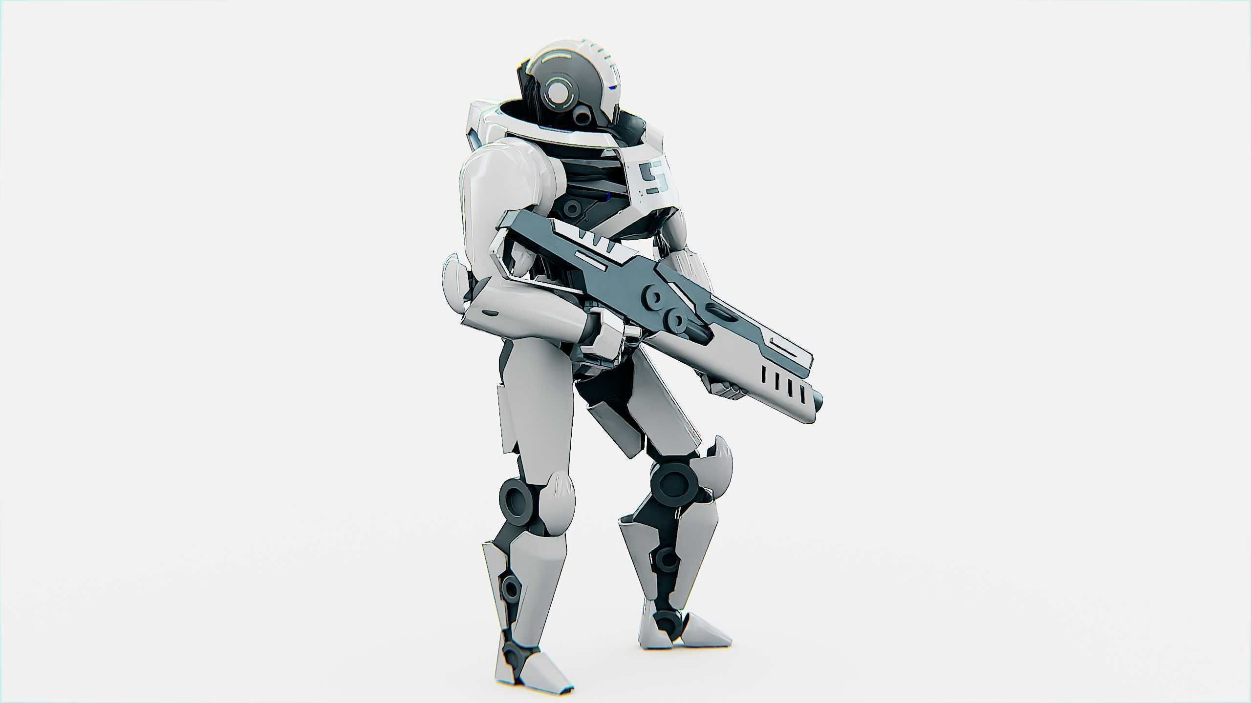 ANDROID SOLDIER P-800 Rigged for Unreal Engine - Unity - MIXAMO  3D model_6