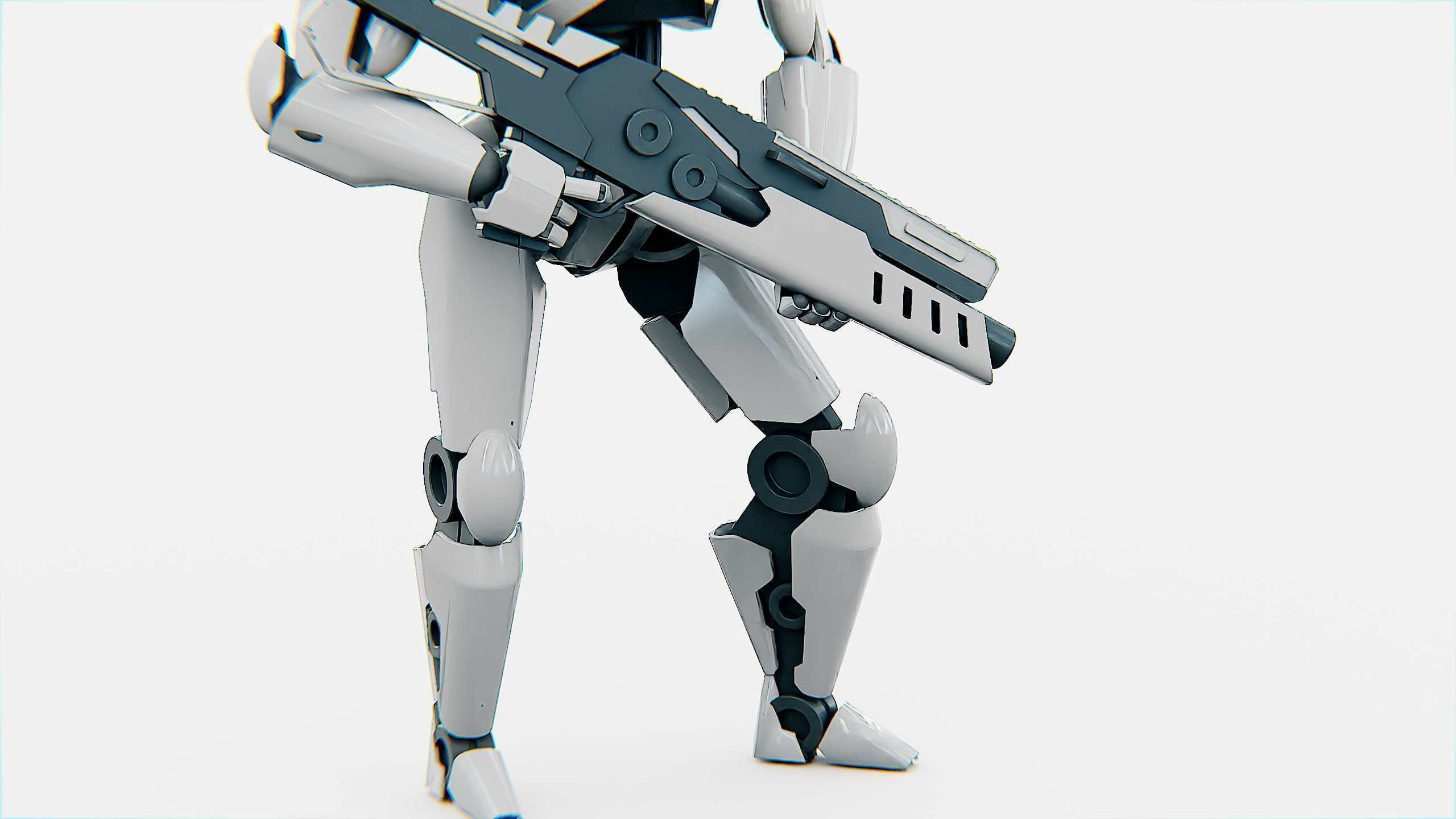 ANDROID SOLDIER P-800 Rigged for Unreal Engine - Unity - MIXAMO  3D model_28
