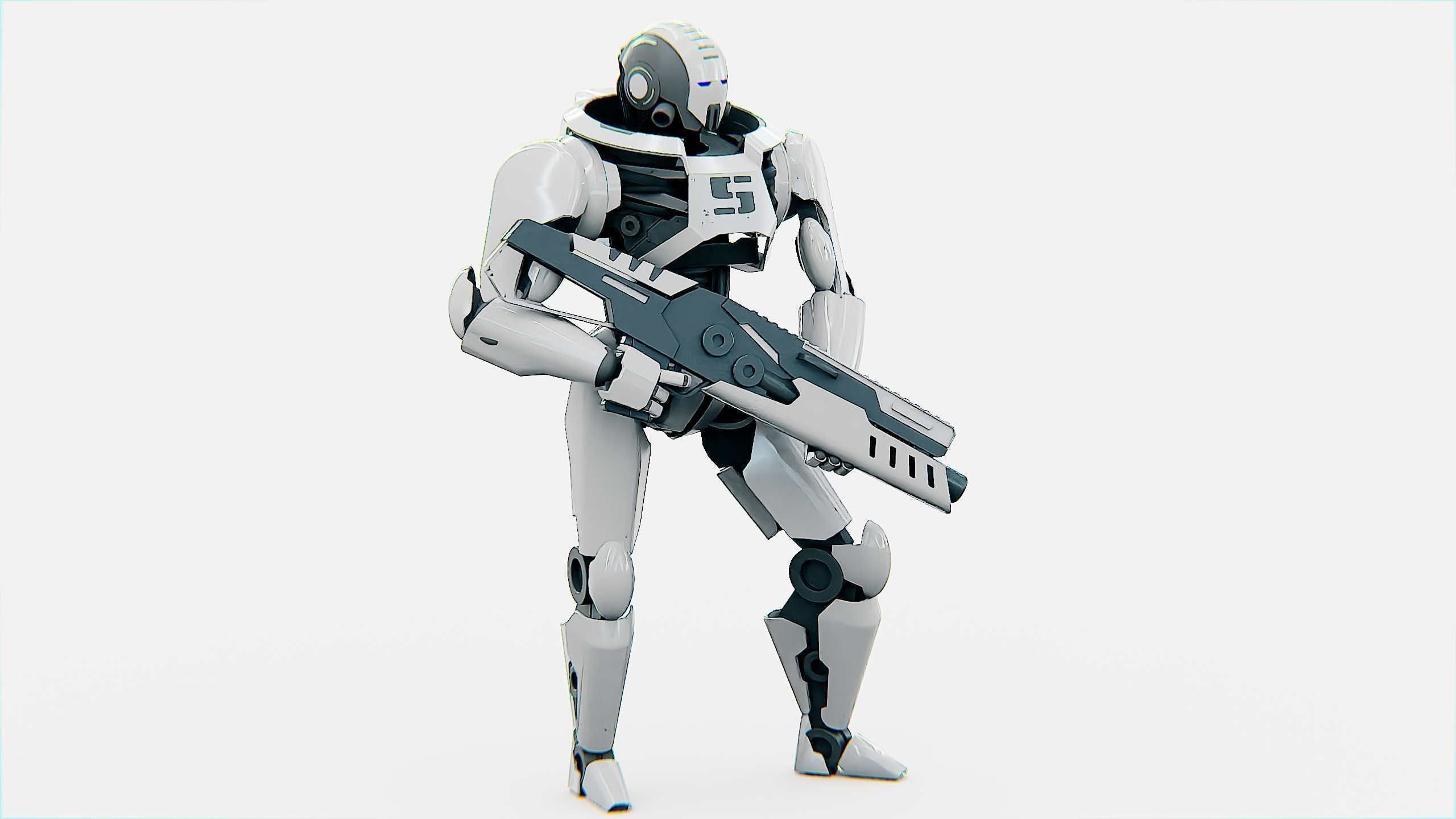 ANDROID SOLDIER P-800 Rigged for Unreal Engine - Unity - MIXAMO  3D model_4