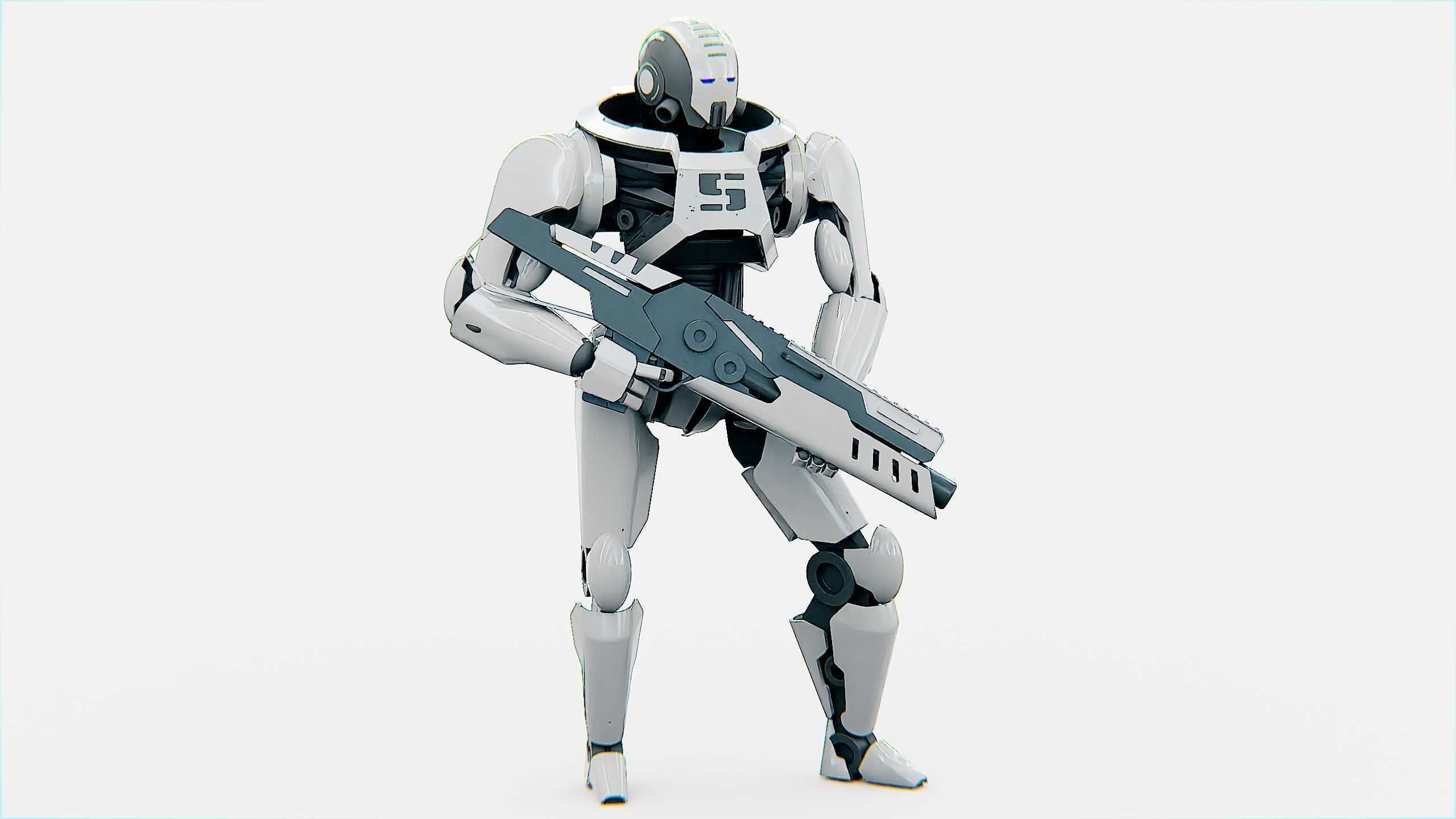 ANDROID SOLDIER P-800 Rigged for Unreal Engine - Unity - MIXAMO  3D model_3
