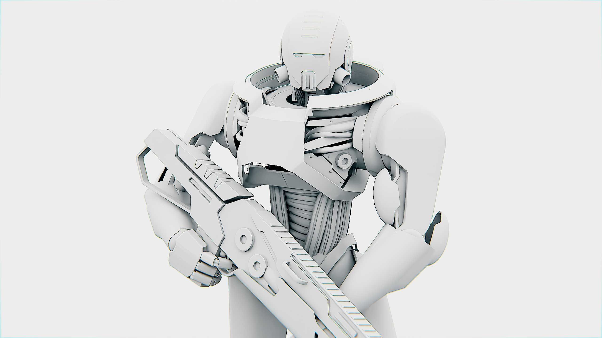 ANDROID SOLDIER P-800 Rigged for Unreal Engine - Unity - MIXAMO  3D model_35