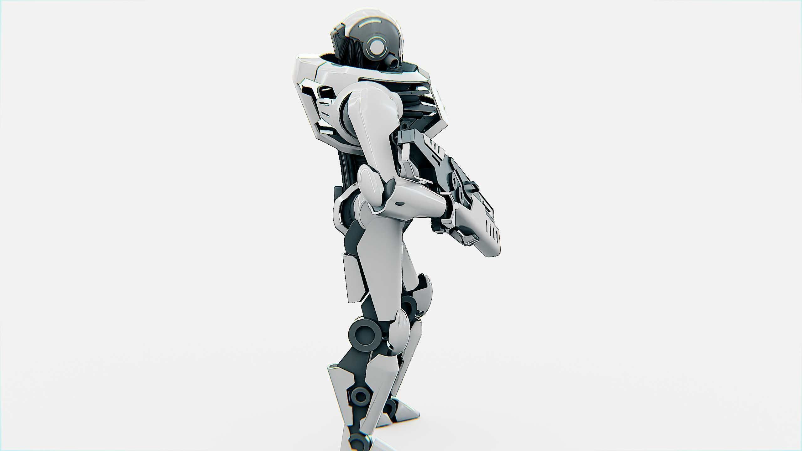 ANDROID SOLDIER P-800 Rigged for Unreal Engine - Unity - MIXAMO  3D model_9