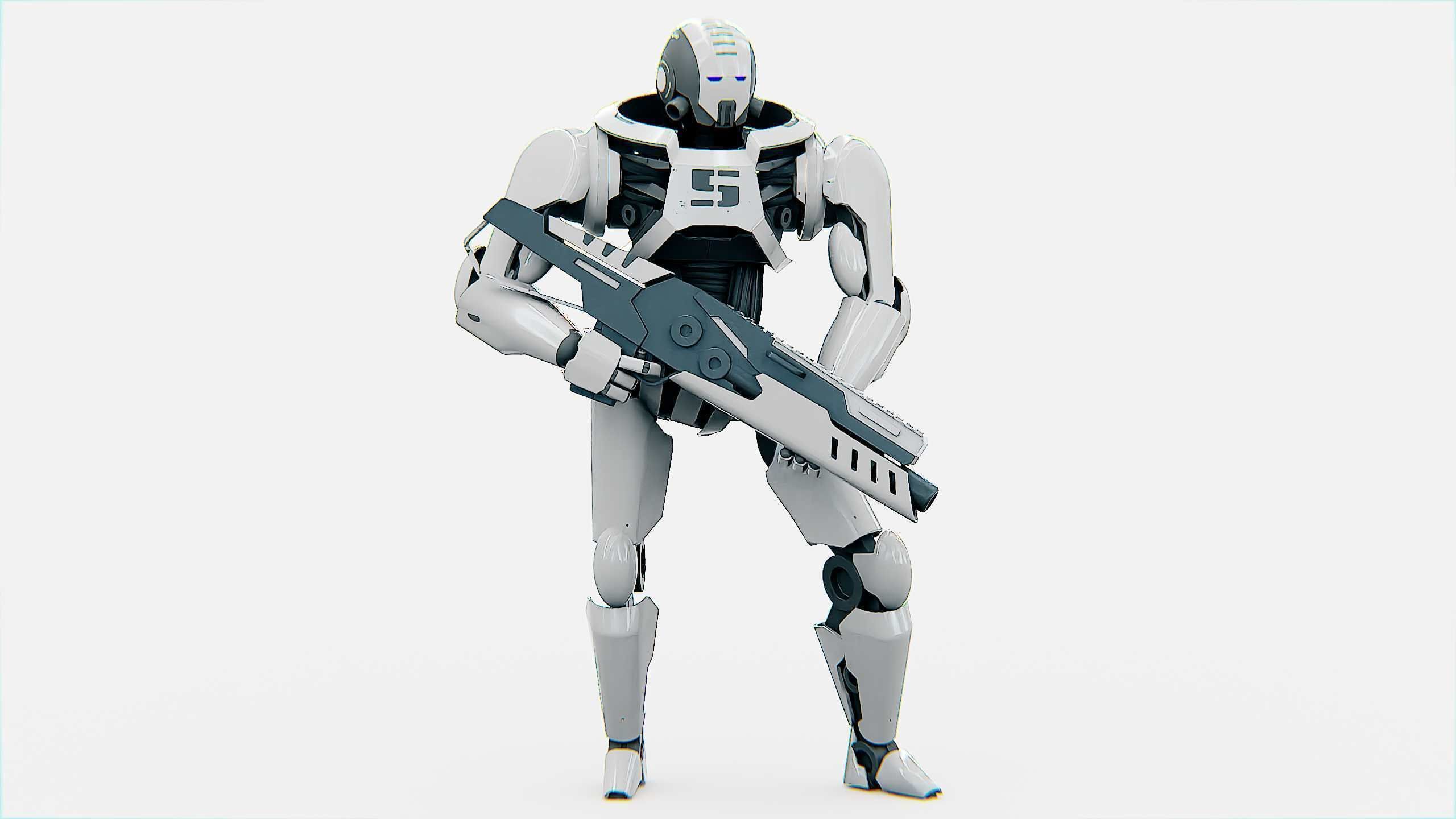 ANDROID SOLDIER P-800 Rigged for Unreal Engine - Unity - MIXAMO  3D model_2