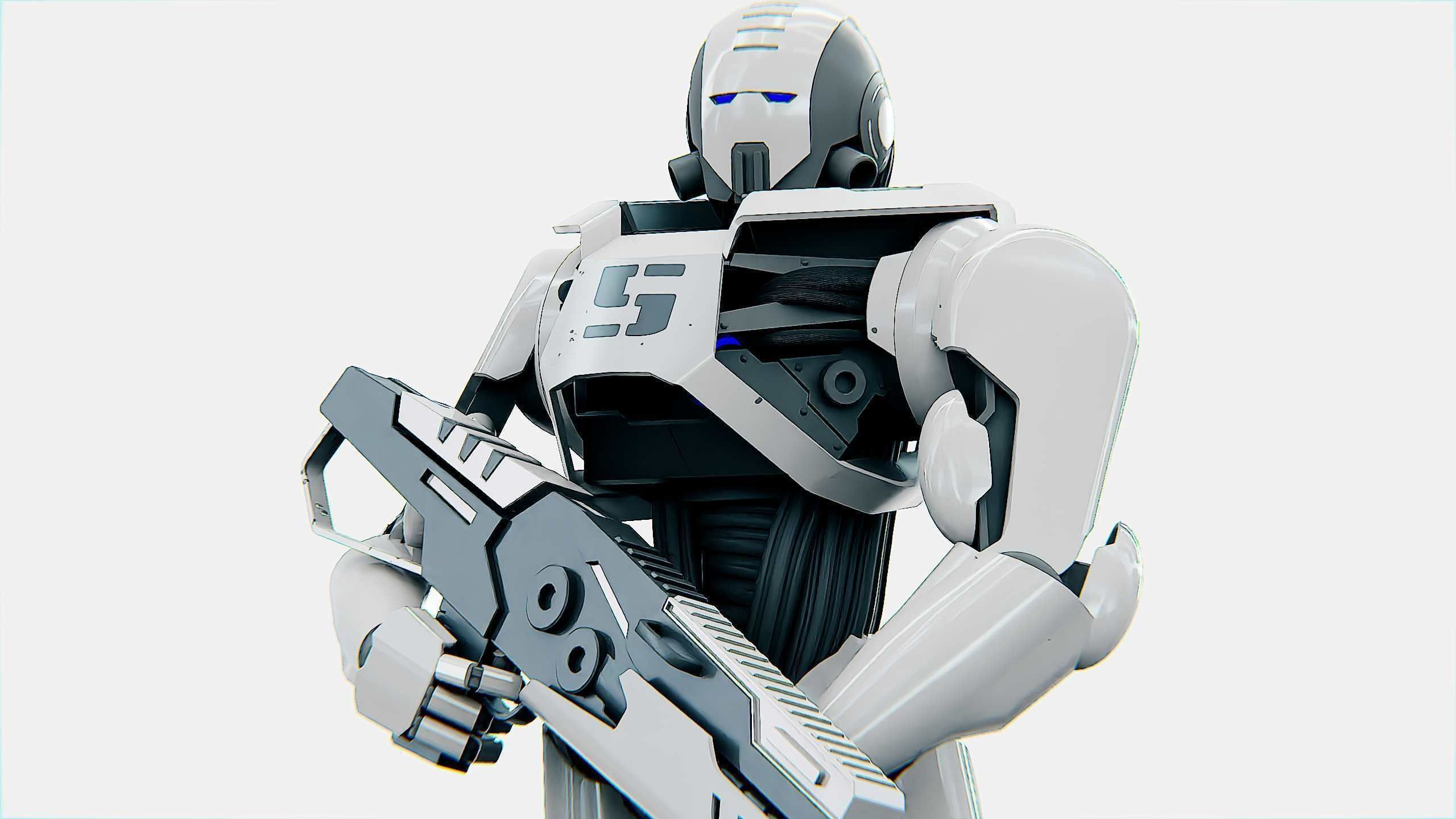 ANDROID SOLDIER P-800 Rigged for Unreal Engine - Unity - MIXAMO  3D model_27