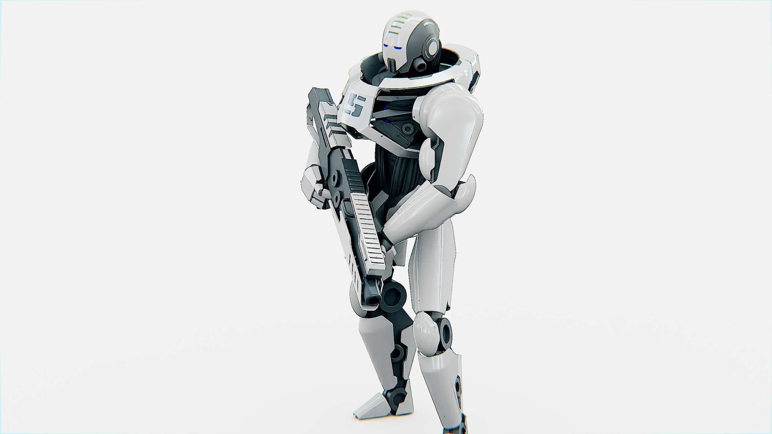 ANDROID SOLDIER P-800 Rigged for Unreal Engine - Unity - MIXAMO  3D model_21