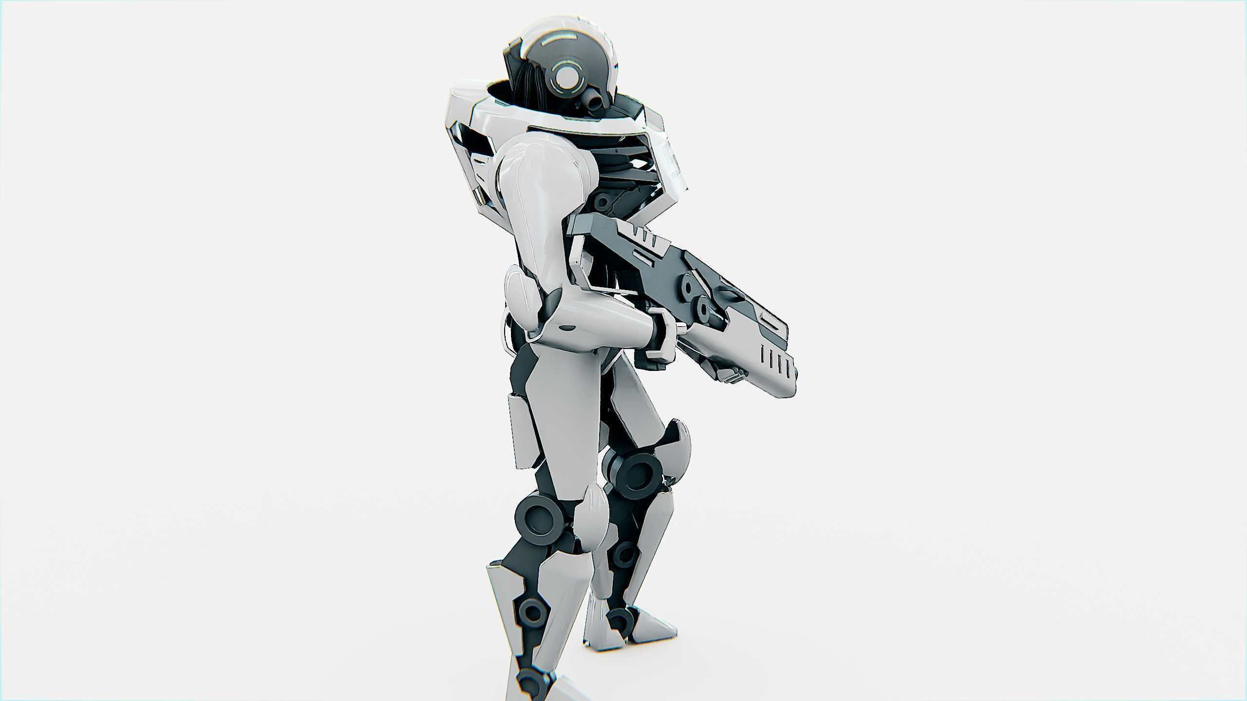 ANDROID SOLDIER P-800 Rigged for Unreal Engine - Unity - MIXAMO  3D model_8