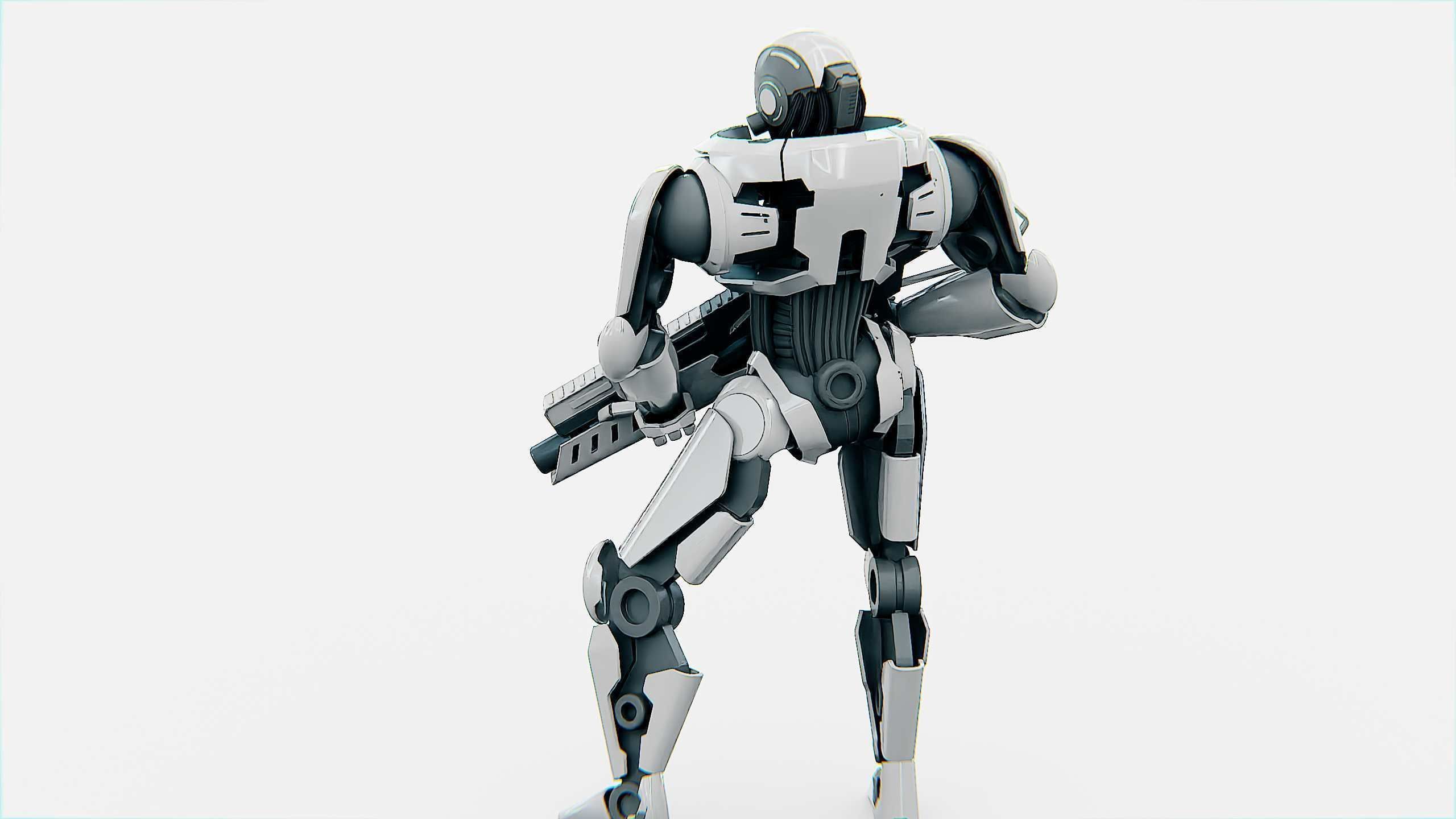 ANDROID SOLDIER P-800 Rigged for Unreal Engine - Unity - MIXAMO  3D model_16
