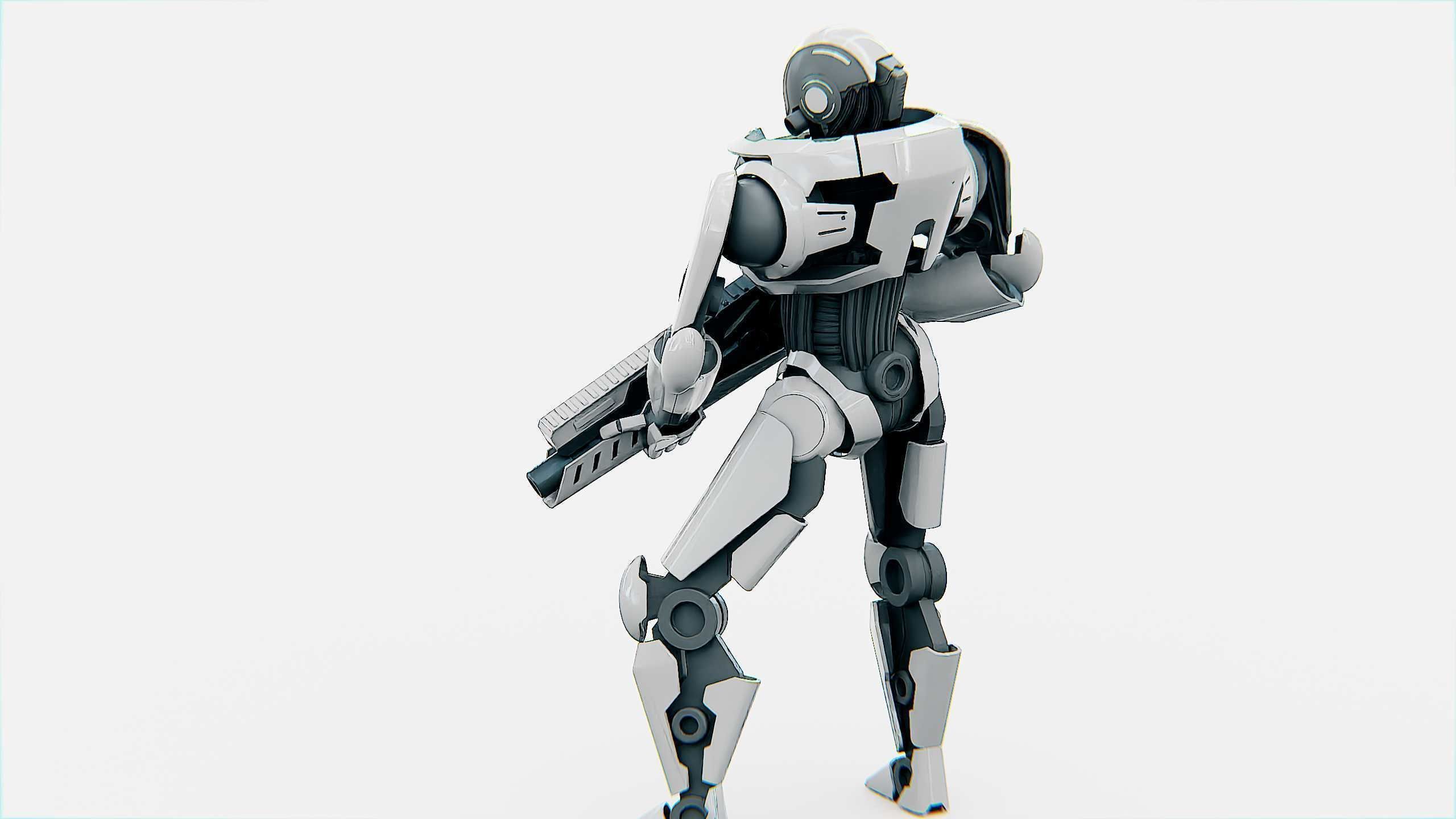 ANDROID SOLDIER P-800 Rigged for Unreal Engine - Unity - MIXAMO  3D model_17