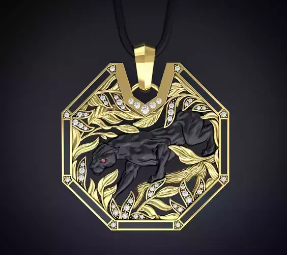 THE PANTHER PENDANT Printable Model