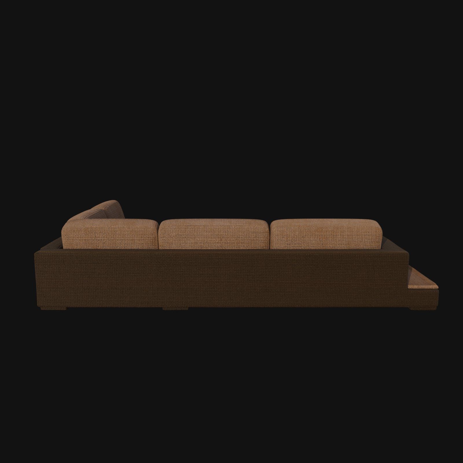 Dark brown and light brown sectional 3d model 3D model_5